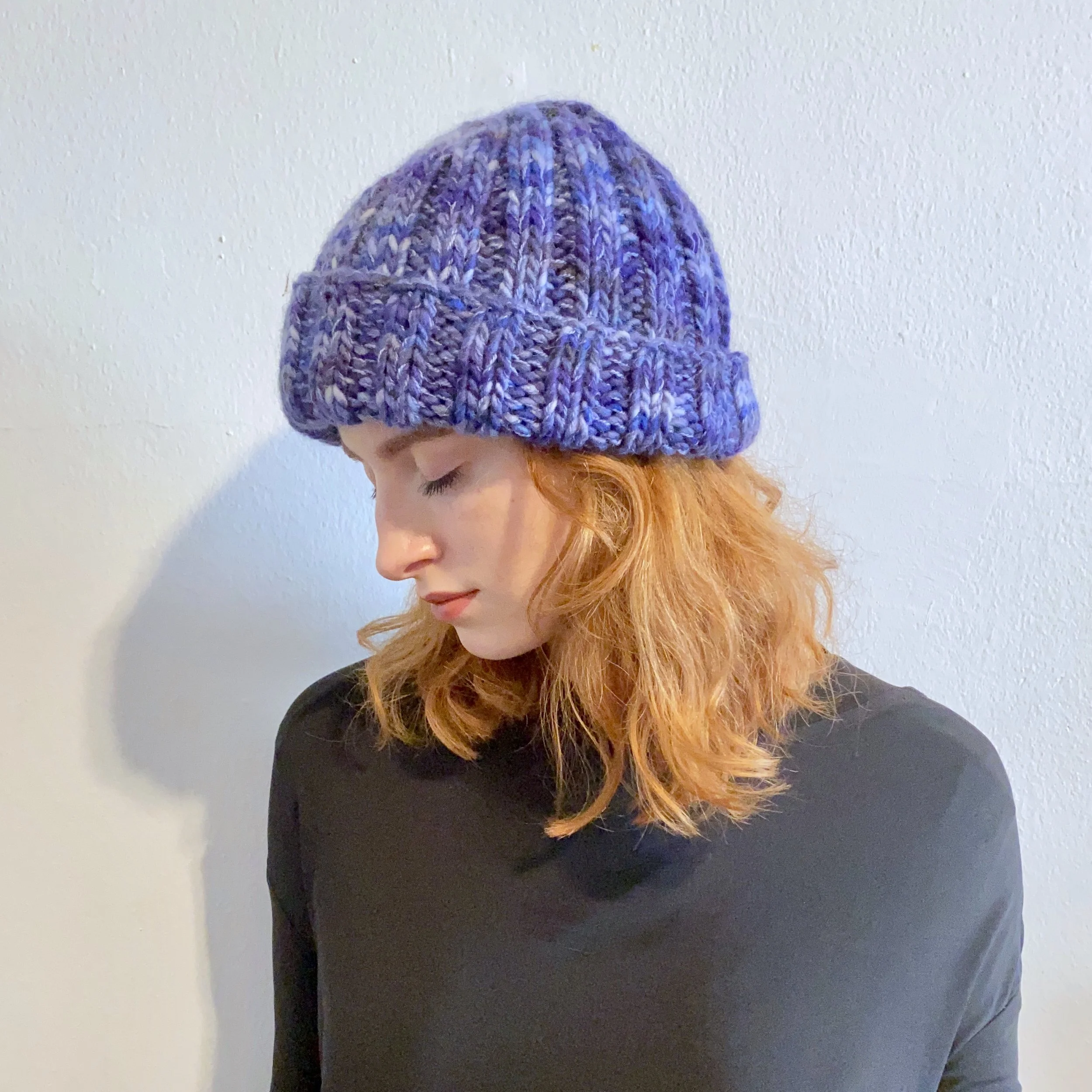 Sapphire Ribbed Hat