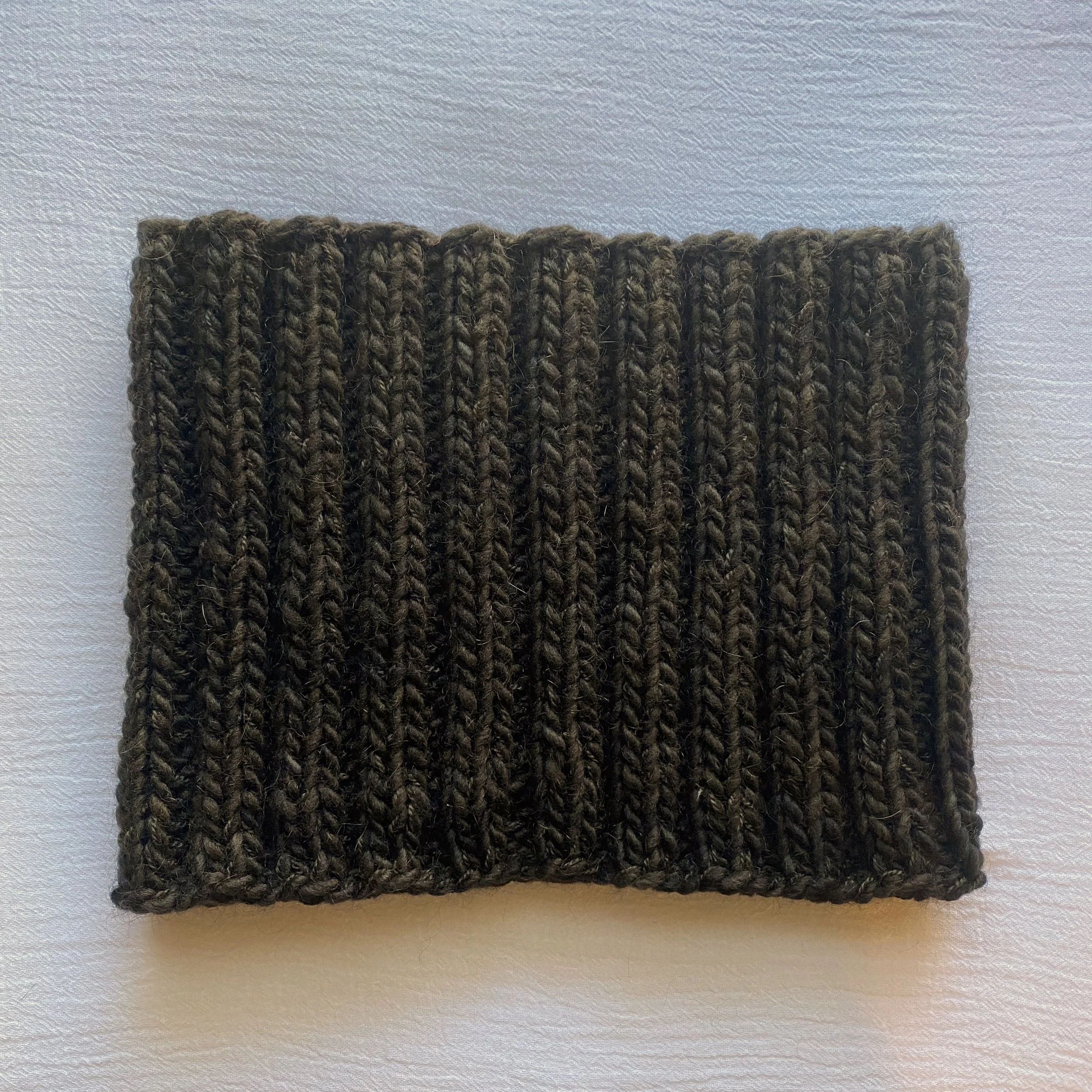 Black Ribbed Cowl