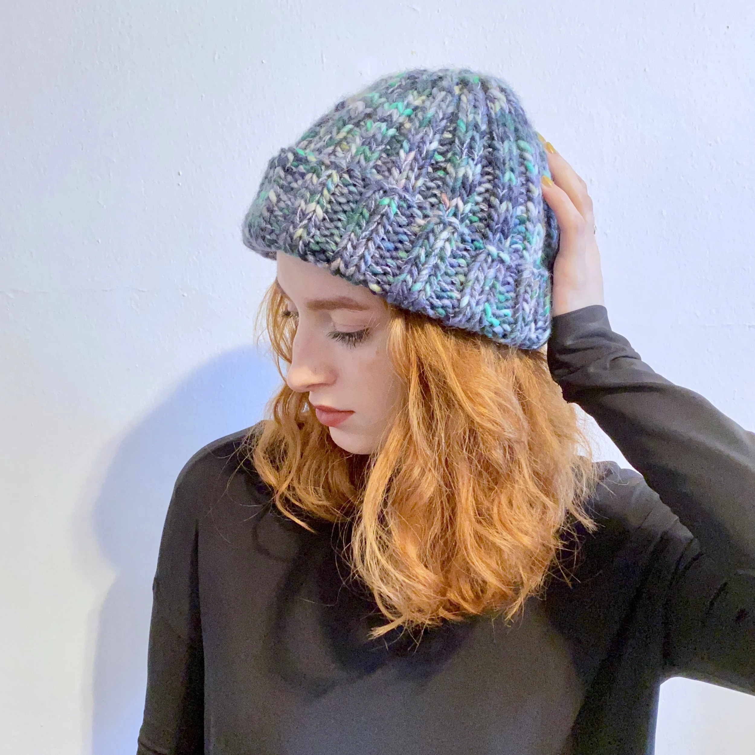 Sea Glass Ribbed Hat