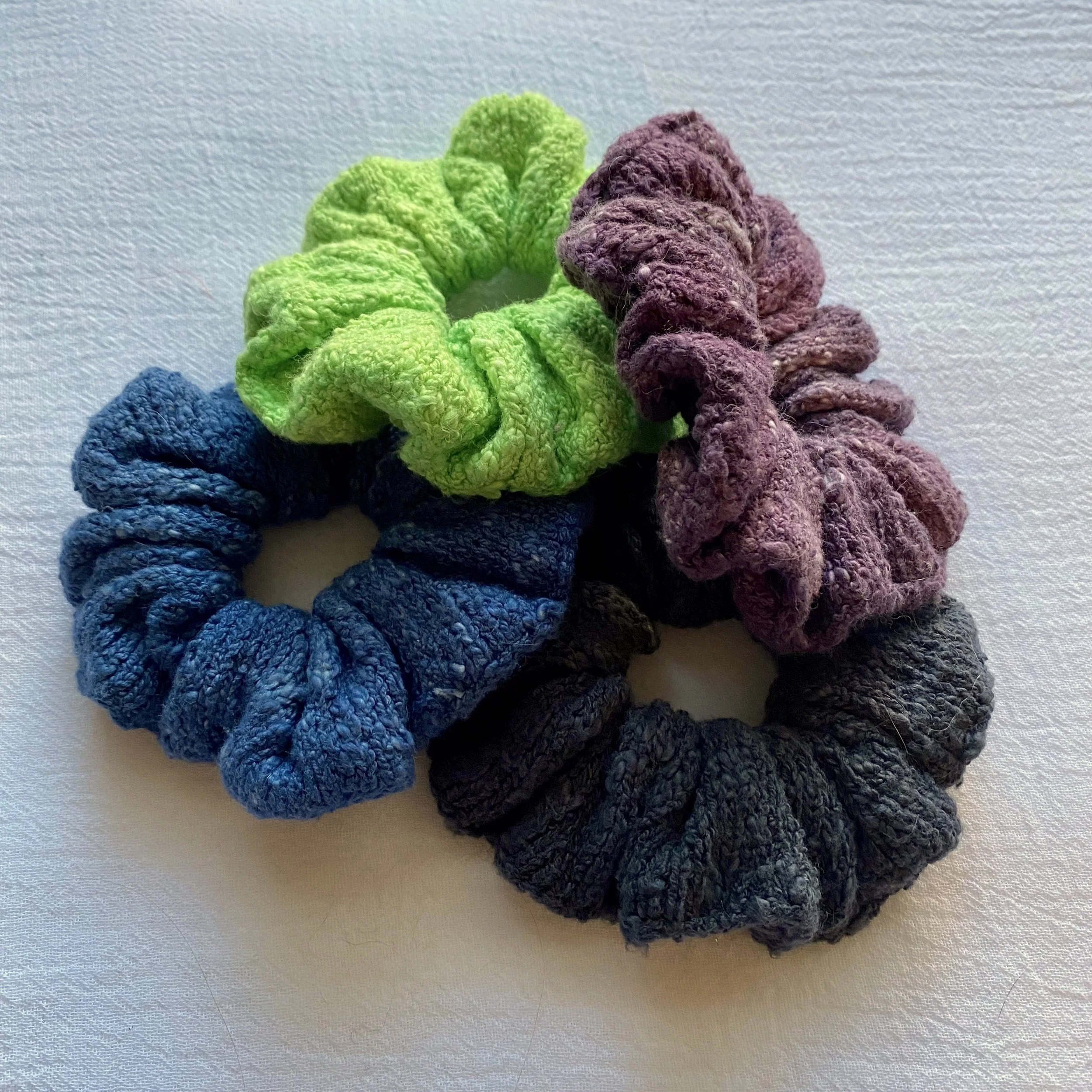 Textured Knit Cotton Scrunchie