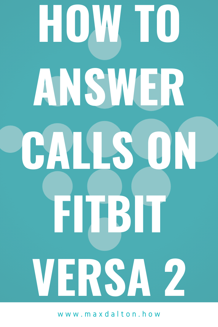 fitbit versa 2 can answer calls