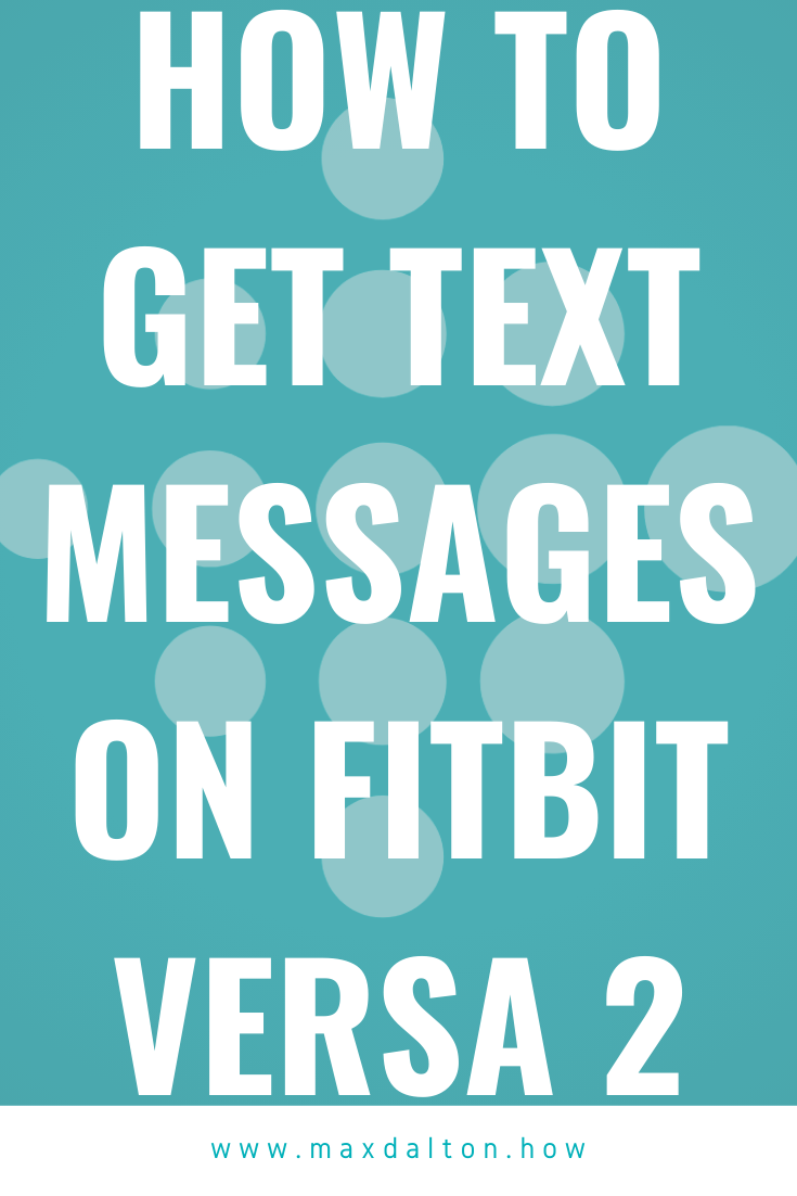 set up texts on fitbit versa 2