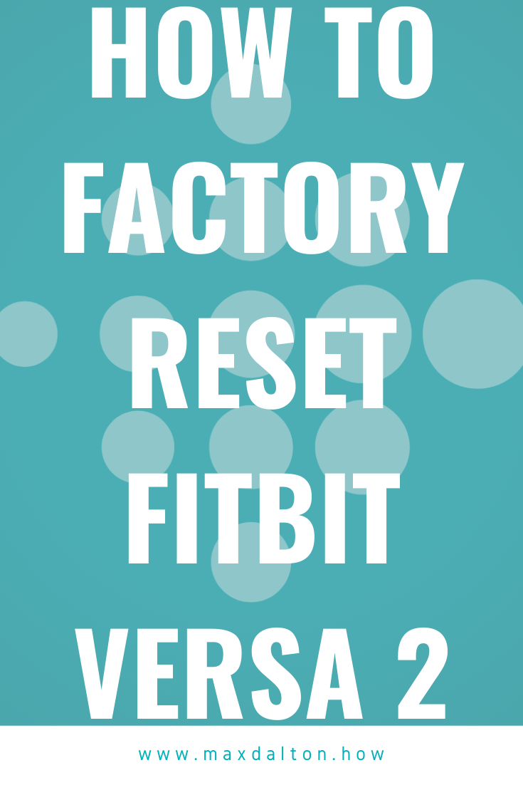 fitbit factory reset versa