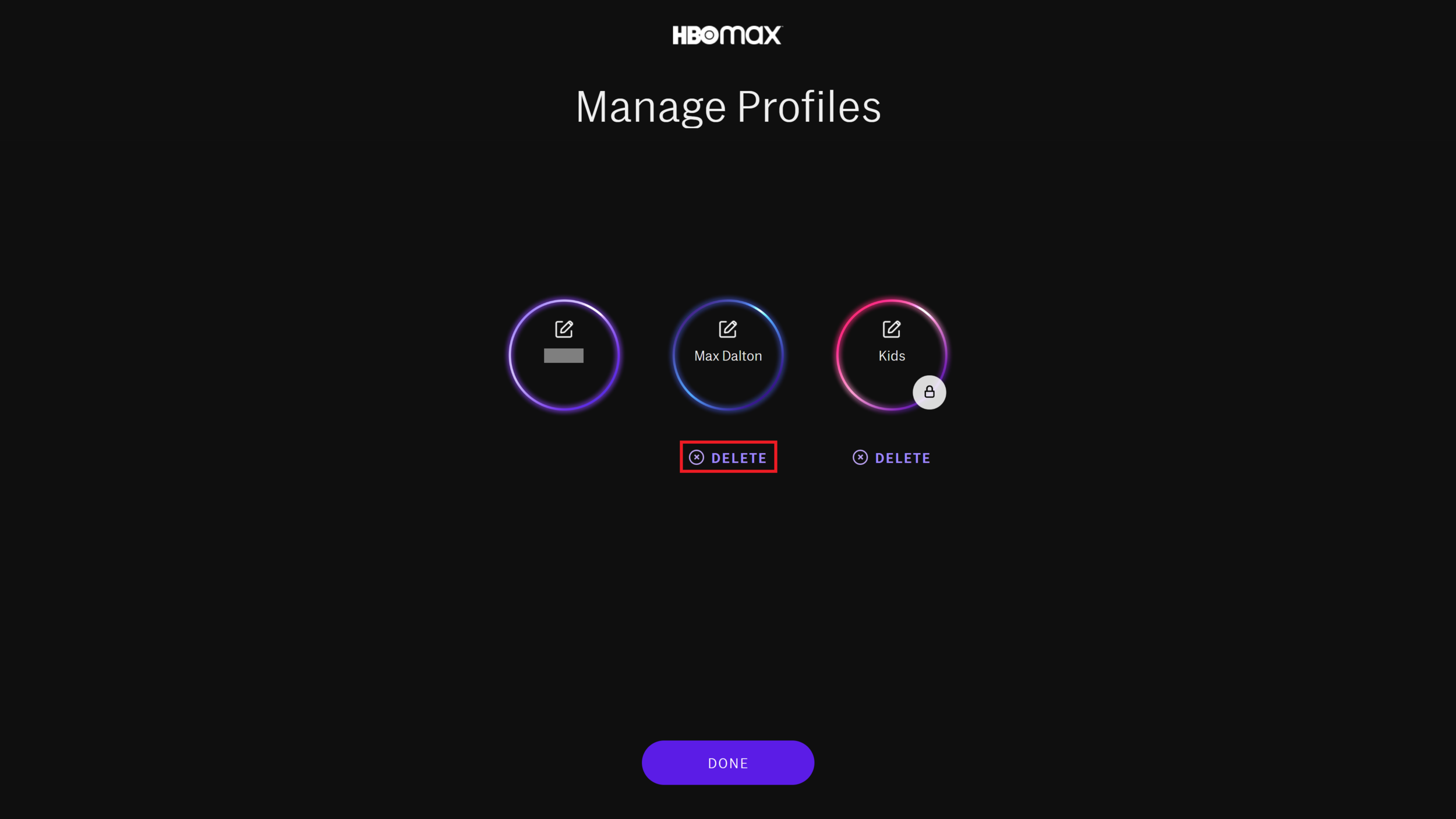 How to Create and Delete HBO Max User Profiles — Max Dalton Tutorials
