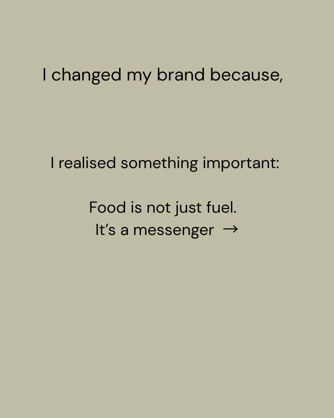 Food is often spoken about as fuel.

Calories in. Calories out. Something to manage, control, or optimise.

But what if that&rsquo;s only part of the story?

Food is not just fuel for the body, it is information. It sends messages to your hormones, y