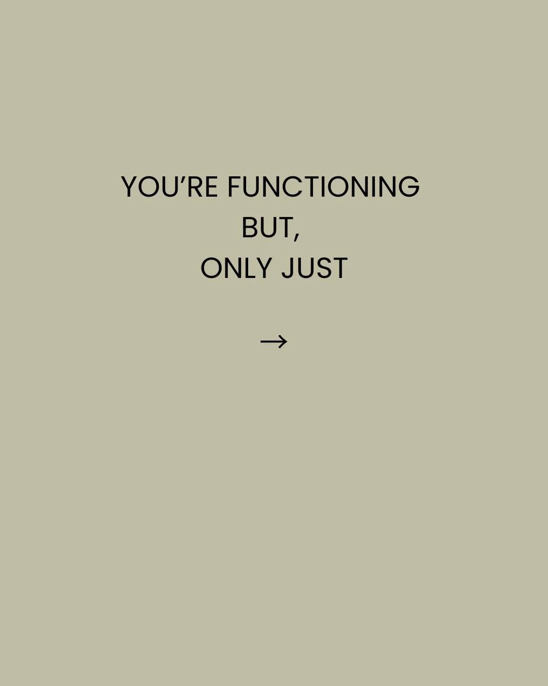 Functioning. But only just.

You've gone past tired. This is something flatter. The volume on everything has turned down. 

"Motivation, warmth, the ability to care about things you used to care about."

You're not falling apart. You're jus