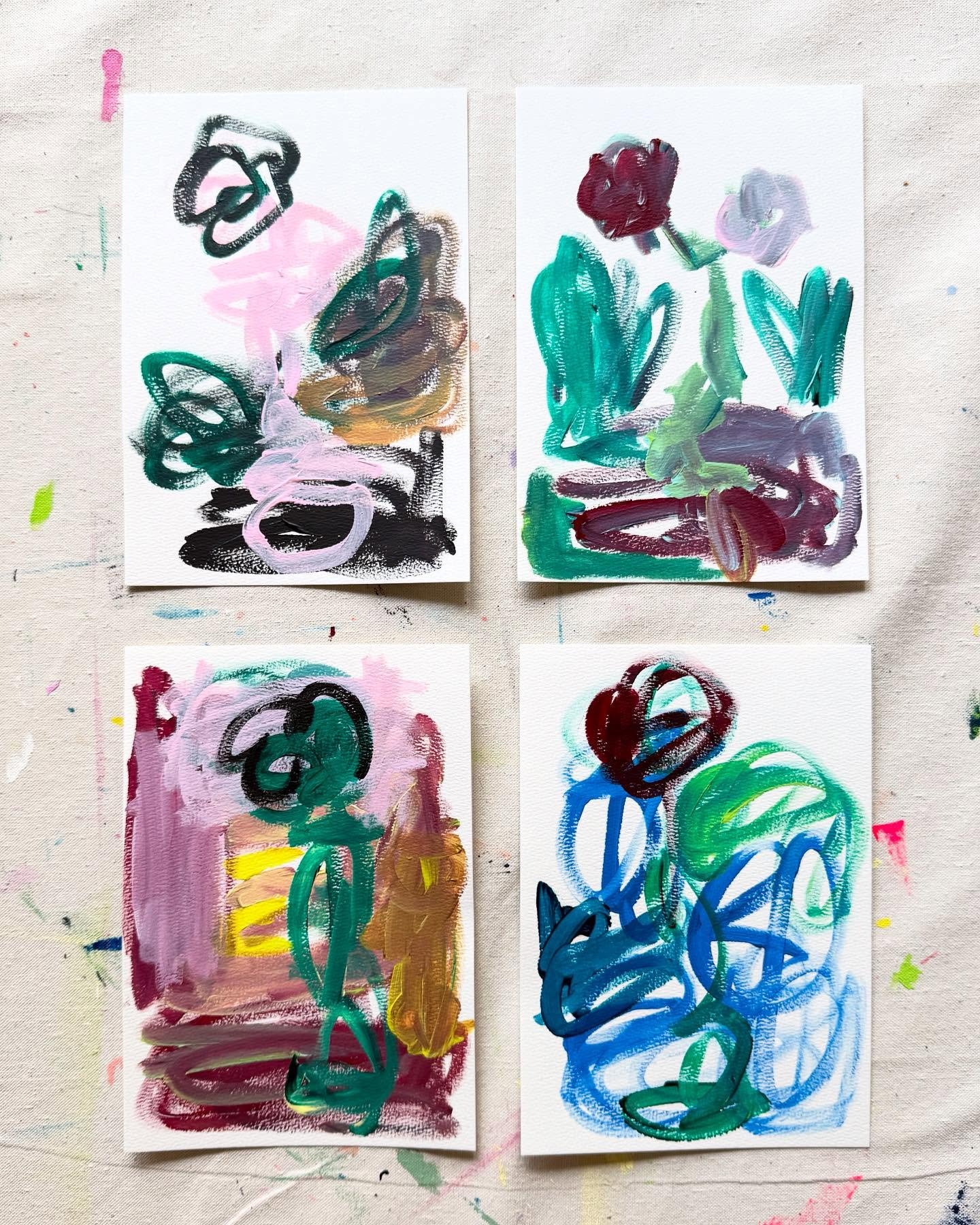 / bari wieselman schulman

the path, see where it leads
follow, don't follow
look round every corner

hojas 1, 2, 3, 4
7&quot; x 10&quot; acrylic on paper

&mdash;&mdash;&mdash;
available for acquisition 
DM / email with inquiries 
rethinkreframe.com