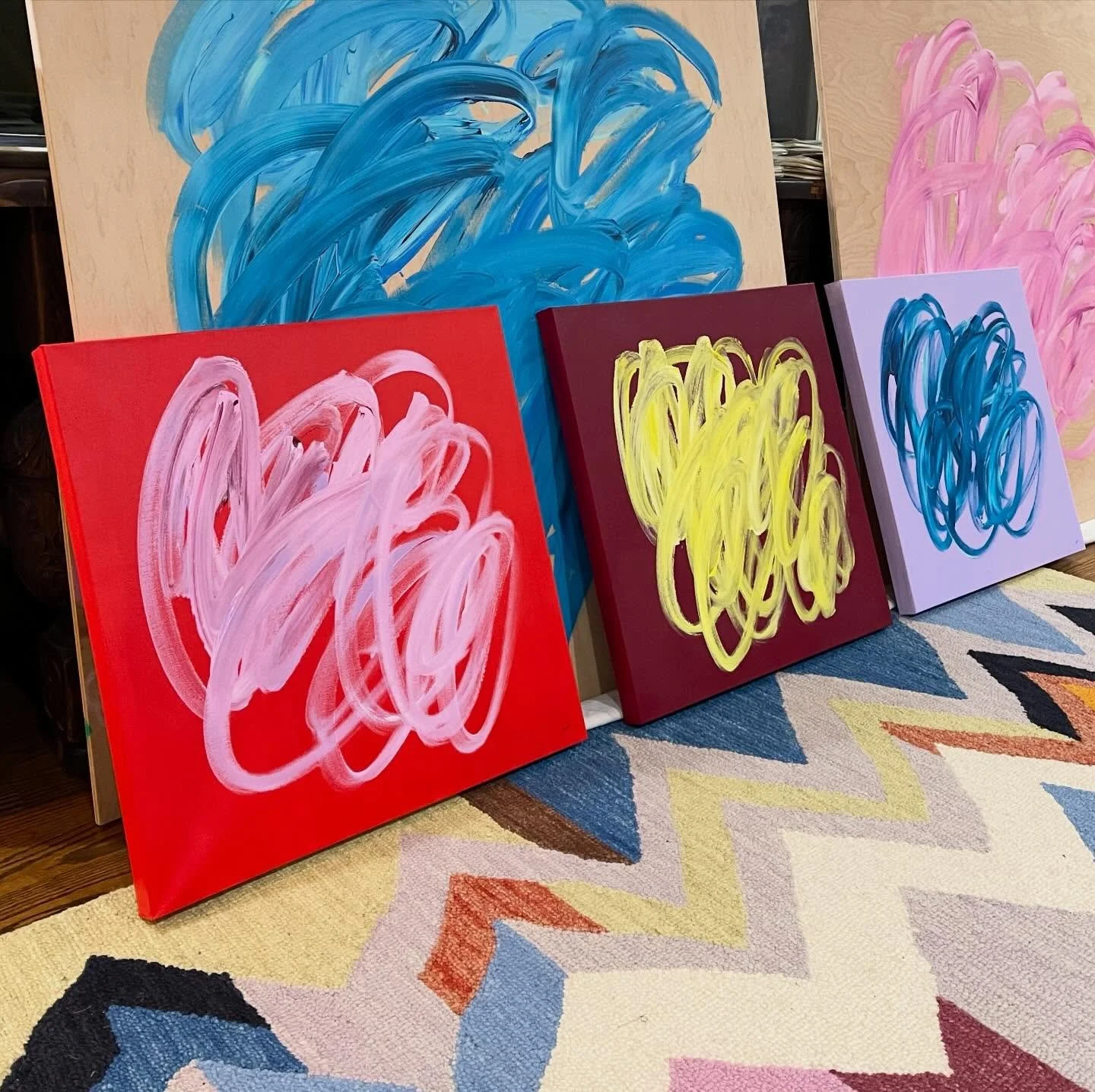 / bari wieselman schulman

my practice is grounded in color, language, and color as (the richest and most universally intelligible) language
my highly gestural work speaks in color &mdash; the translation of an intense mind in constant motion &mdash;