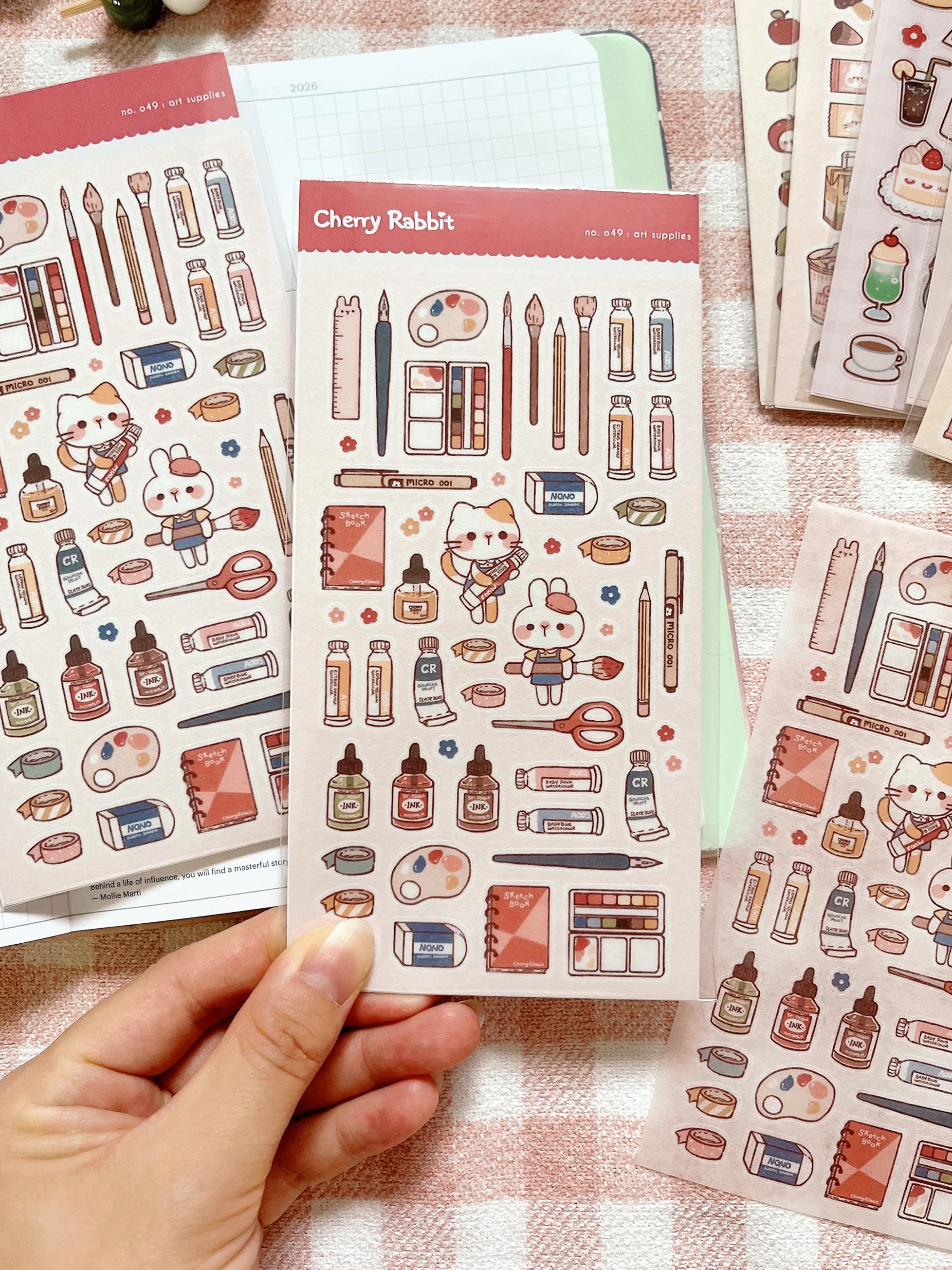Art Supplies: Sticker Sheet no.049