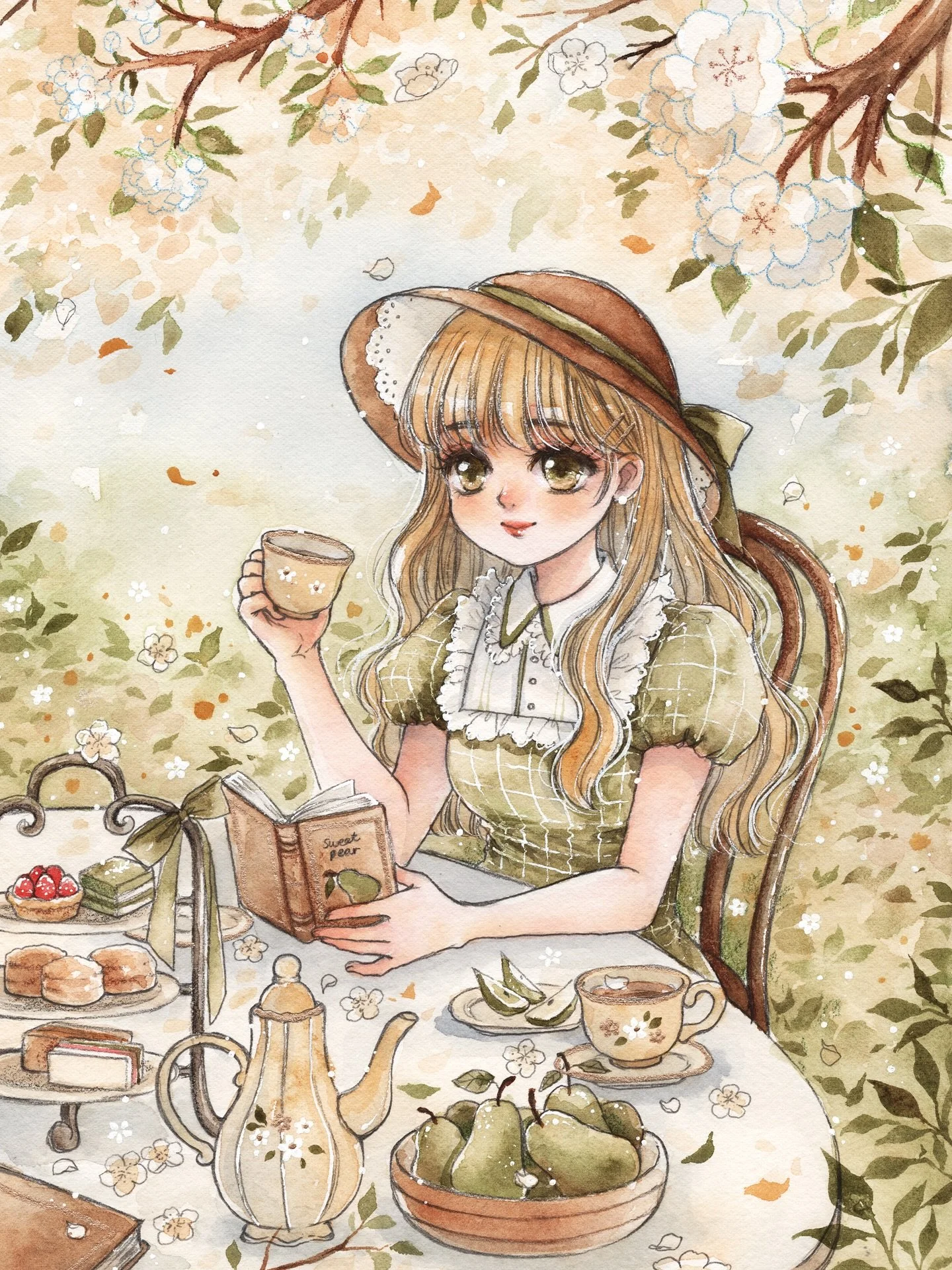 Pear 🍐🤍
Fruit series

For November&rsquo;s happy mail theme 🌱

Watercolor on Arches paper
#watercolor #illustration #水彩 #透明水彩