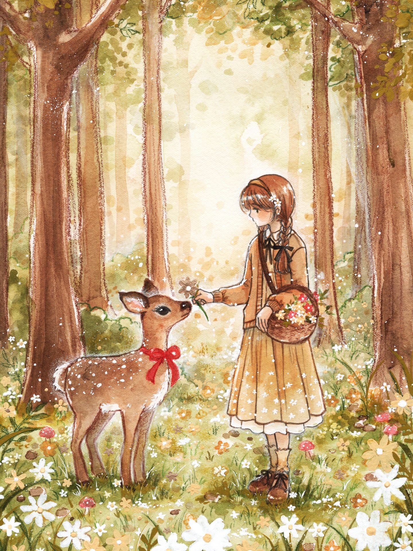 Deer 🦌🌲🌼
animal series 

For May&rsquo;s happy mail theme 💌

21 x 29cm, watercolor, gouache &amp; color pencils on Arches cold press paper
#watercolor #illustration #水彩 #透明水彩
