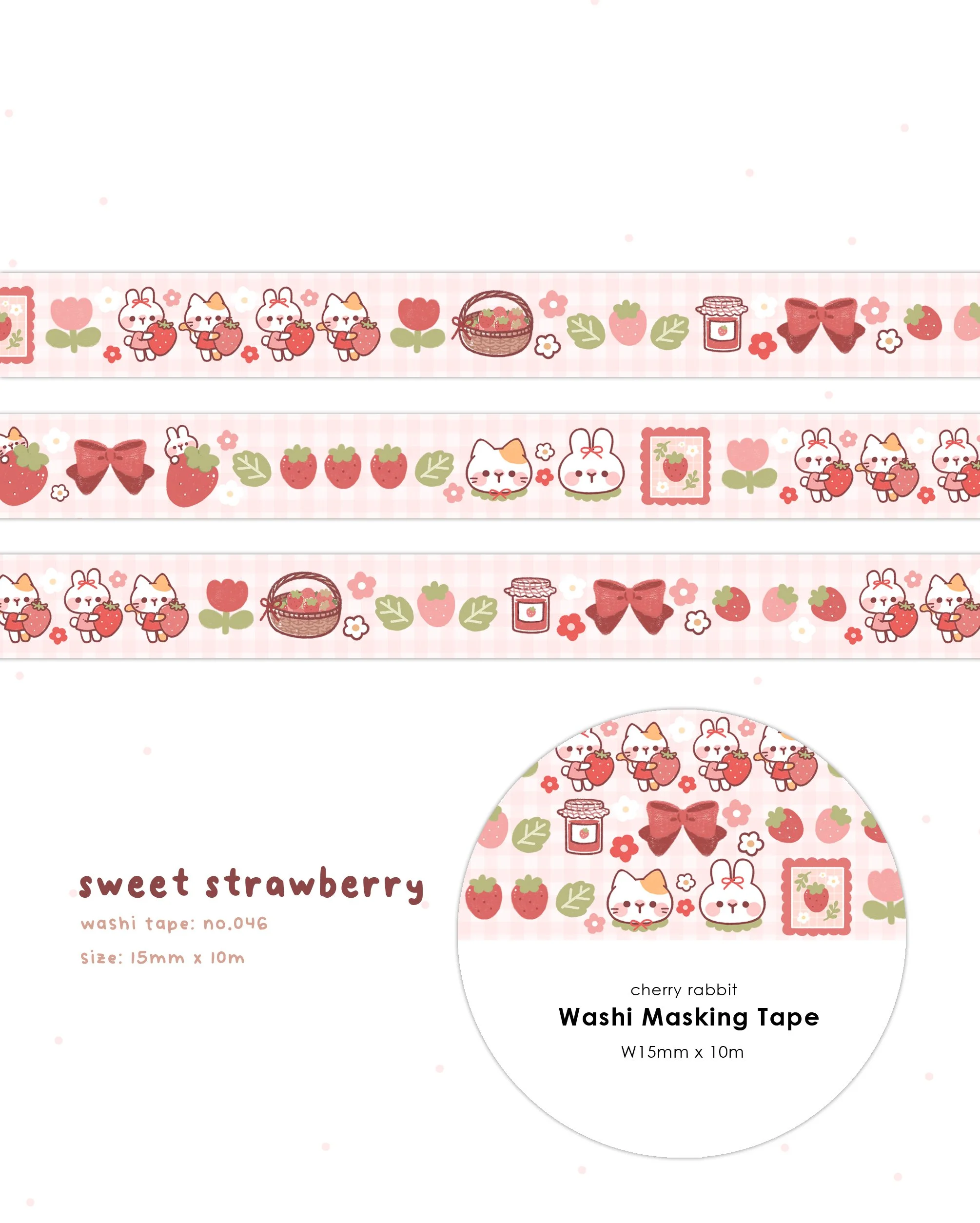 Sweet Strawberry Washi Tape
