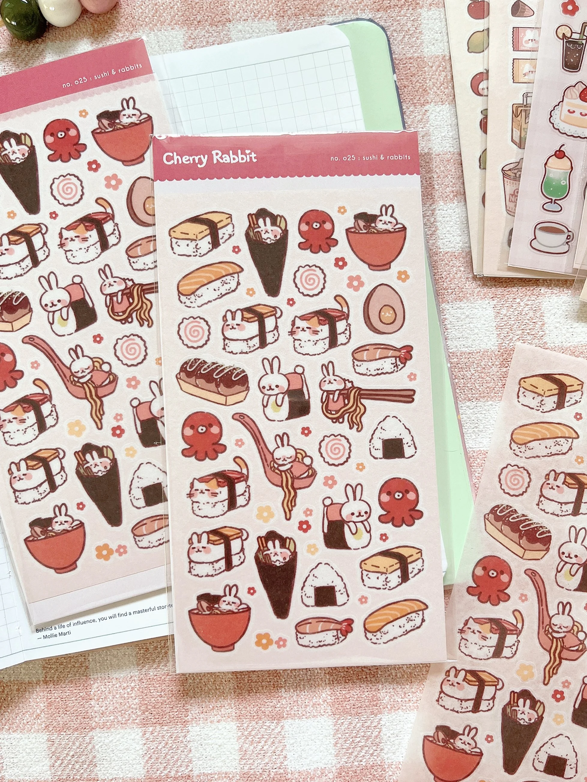 Rabbits &amp; Sushi : Sticker Sheet no.025