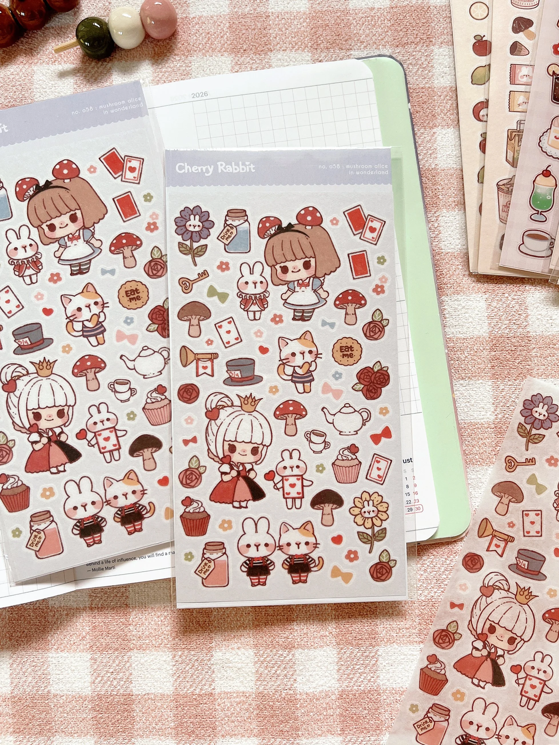 Mushroom Alice in Wonderland: Sticker Sheet no. 058