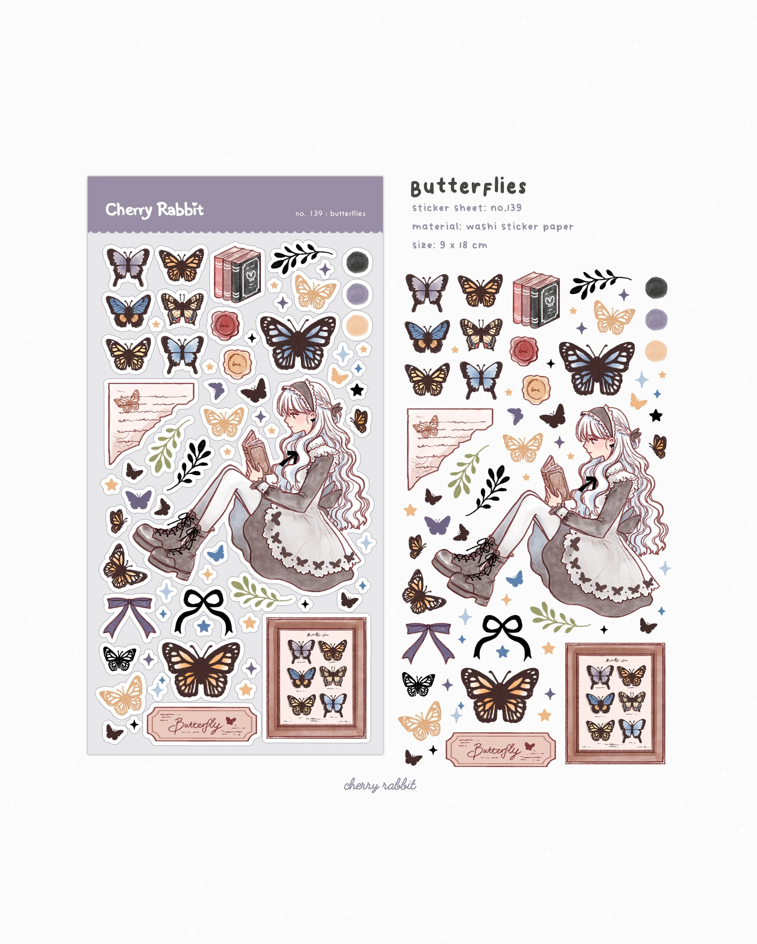 Butterflies: Sticker Sheet no. 139
