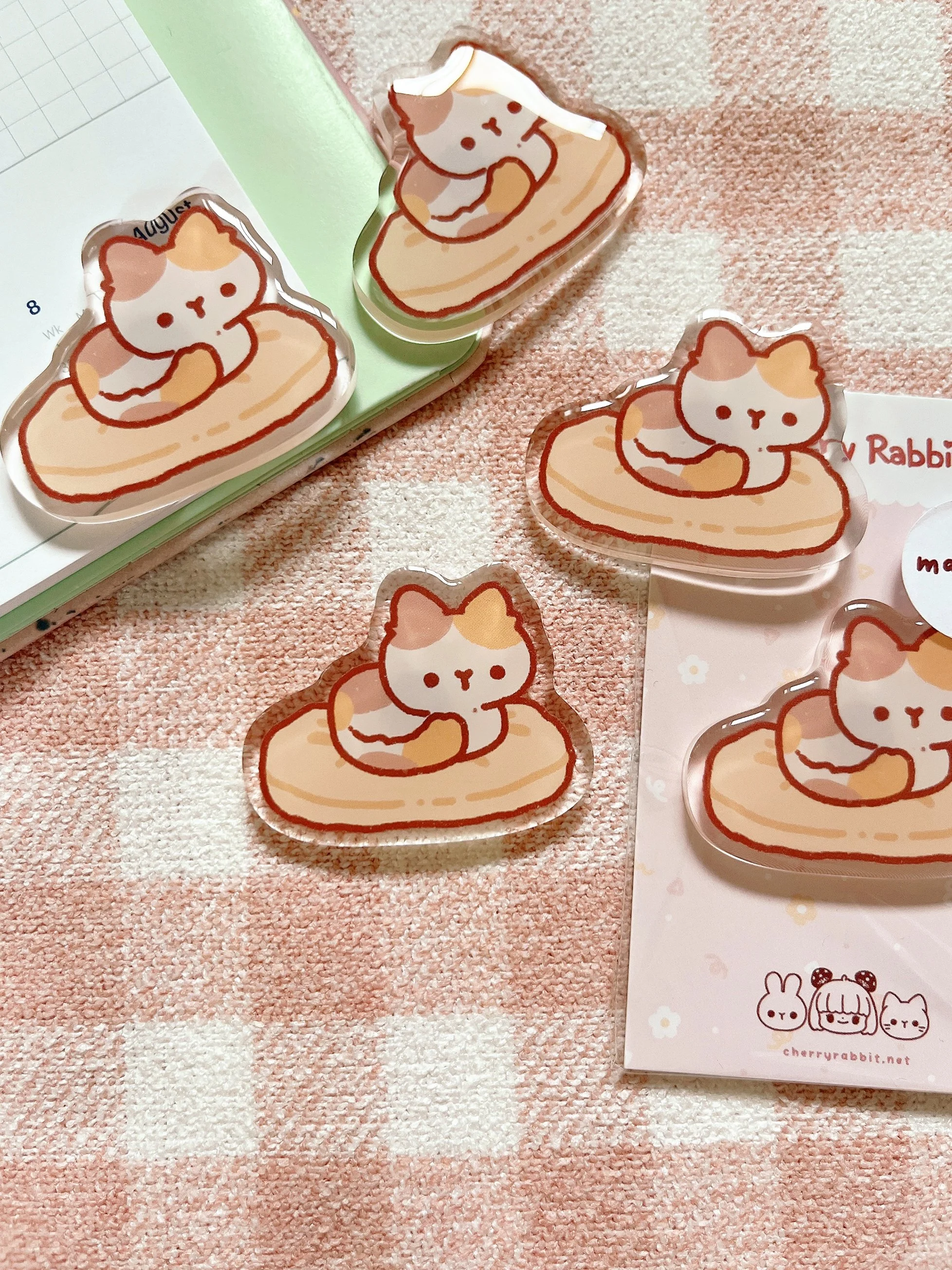 Loafing Cat: Clear Acrylic Magnet