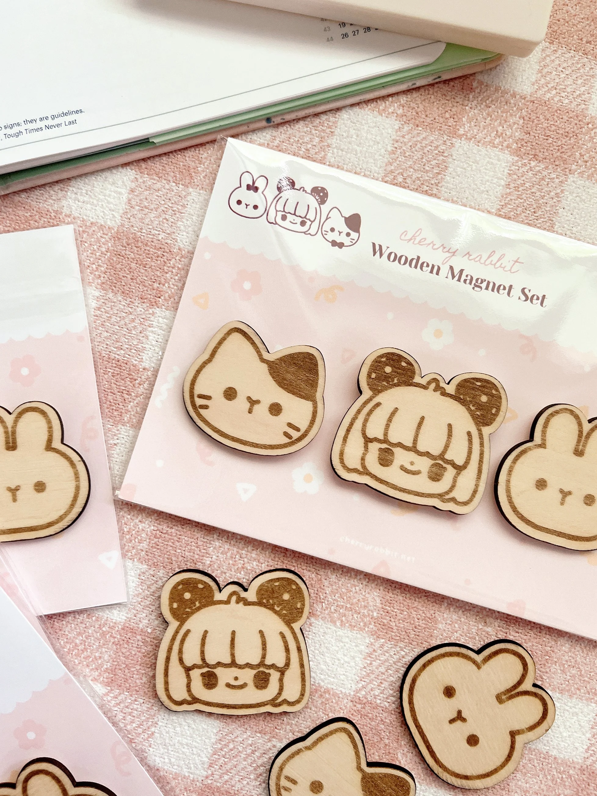 Mushroom Girl & Friends: Wooden Magnet Set