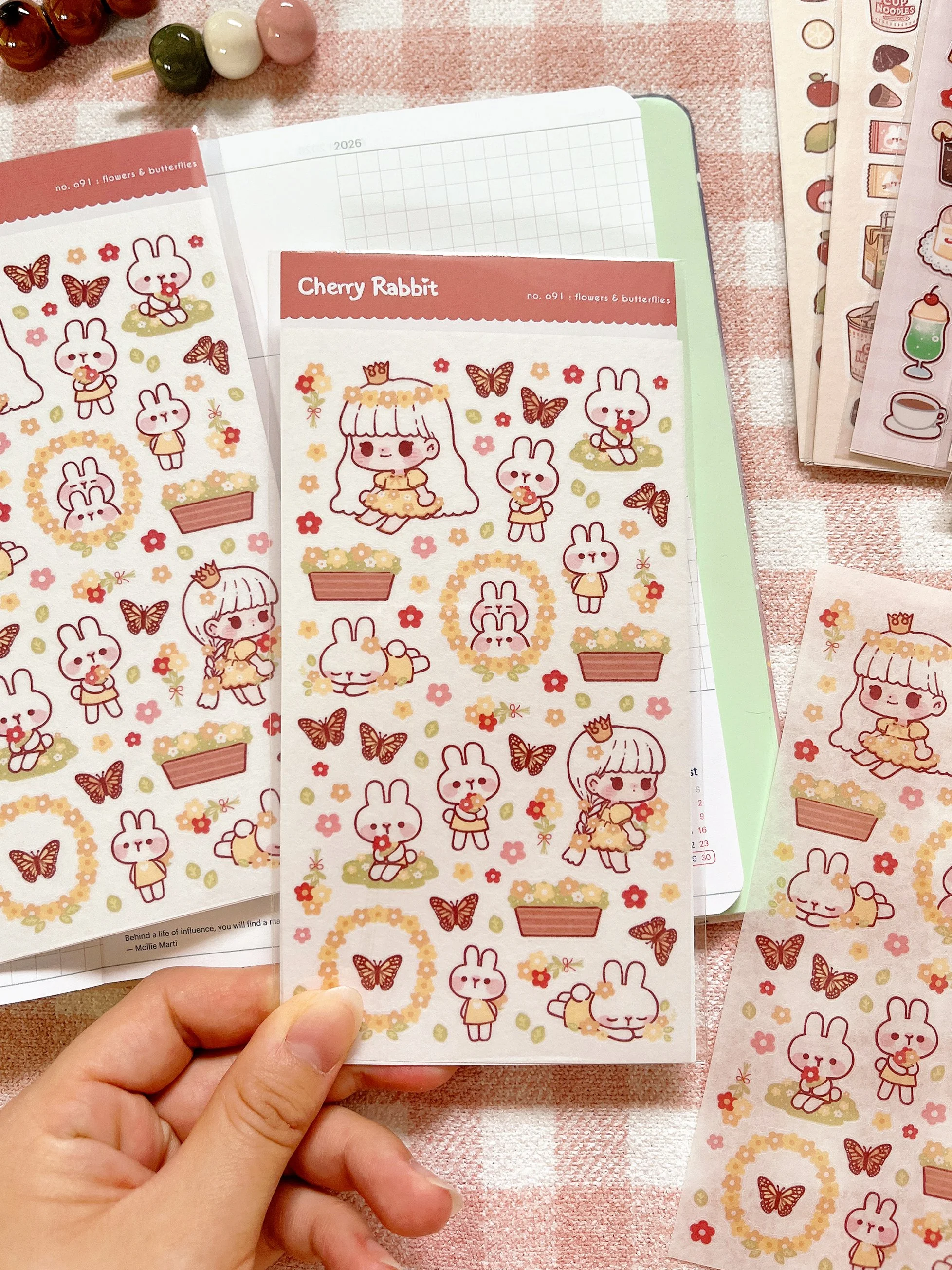 Flowers & Butterflies: Sticker Sheet no. 091