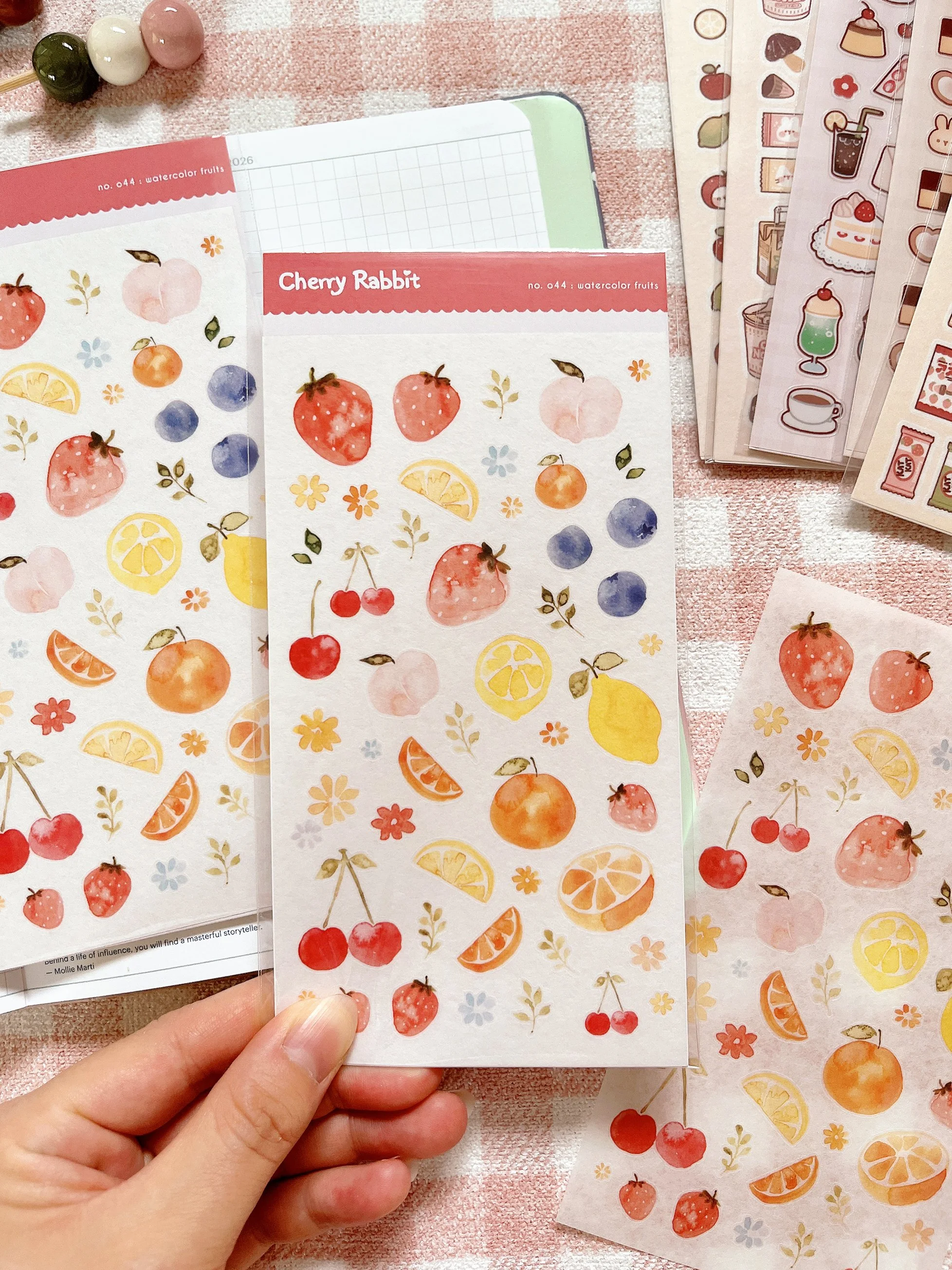 Watercolor Fruits: Sticker Sheet no.044