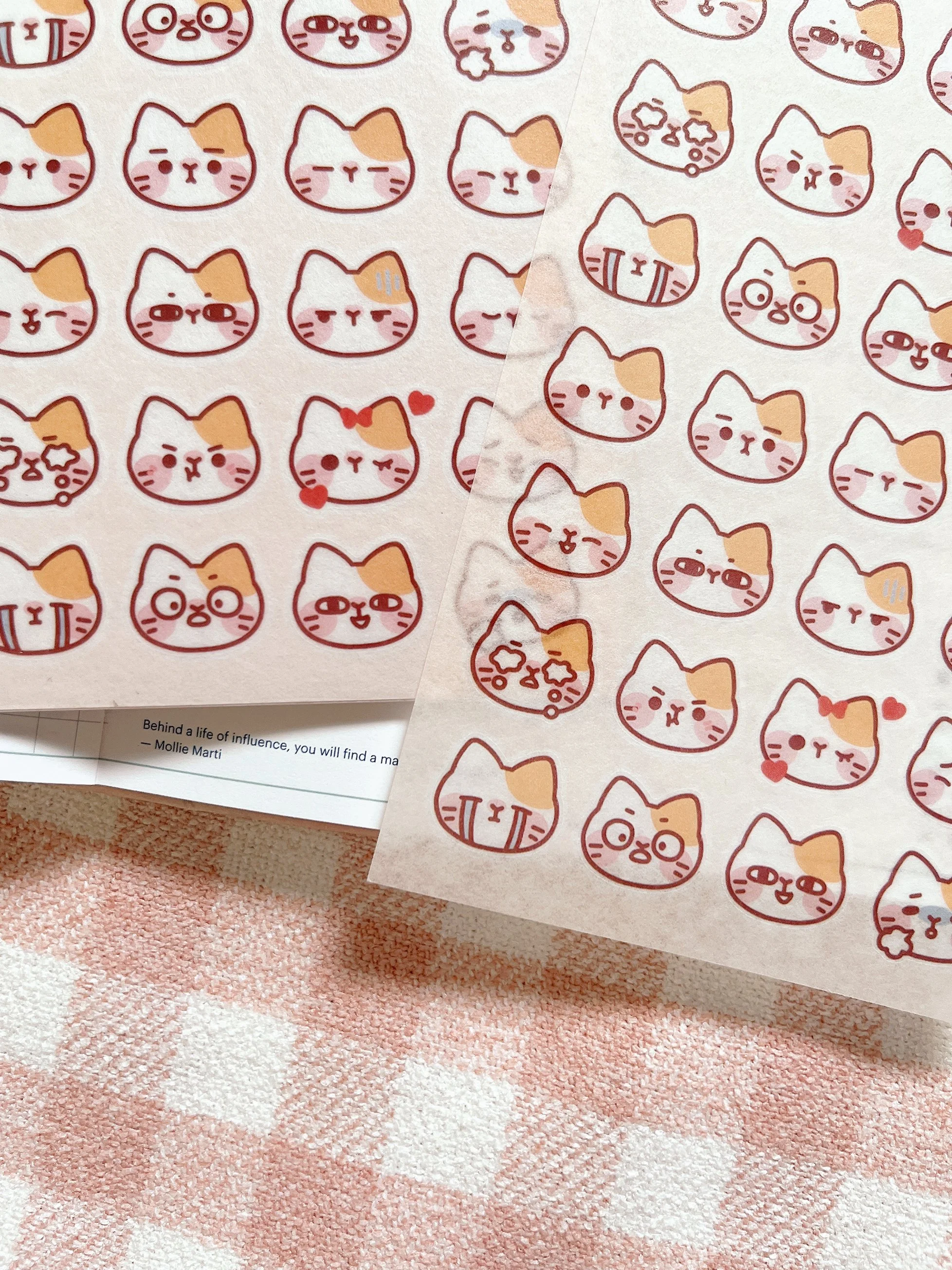 Cat Emojis: Sticker Sheet no.101