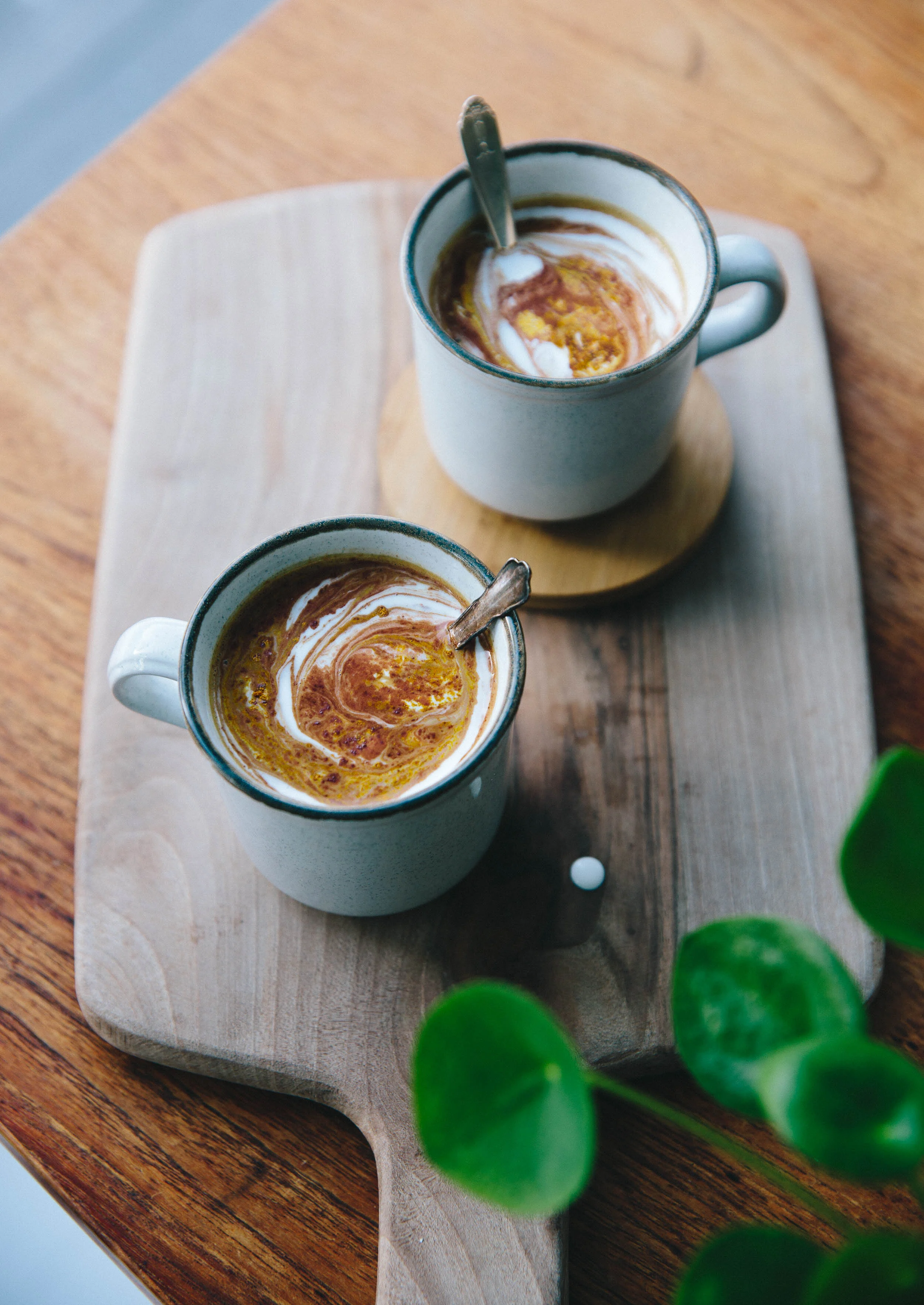 Hot Superfood Chocolate with Tahini & Turmeric | v + gf