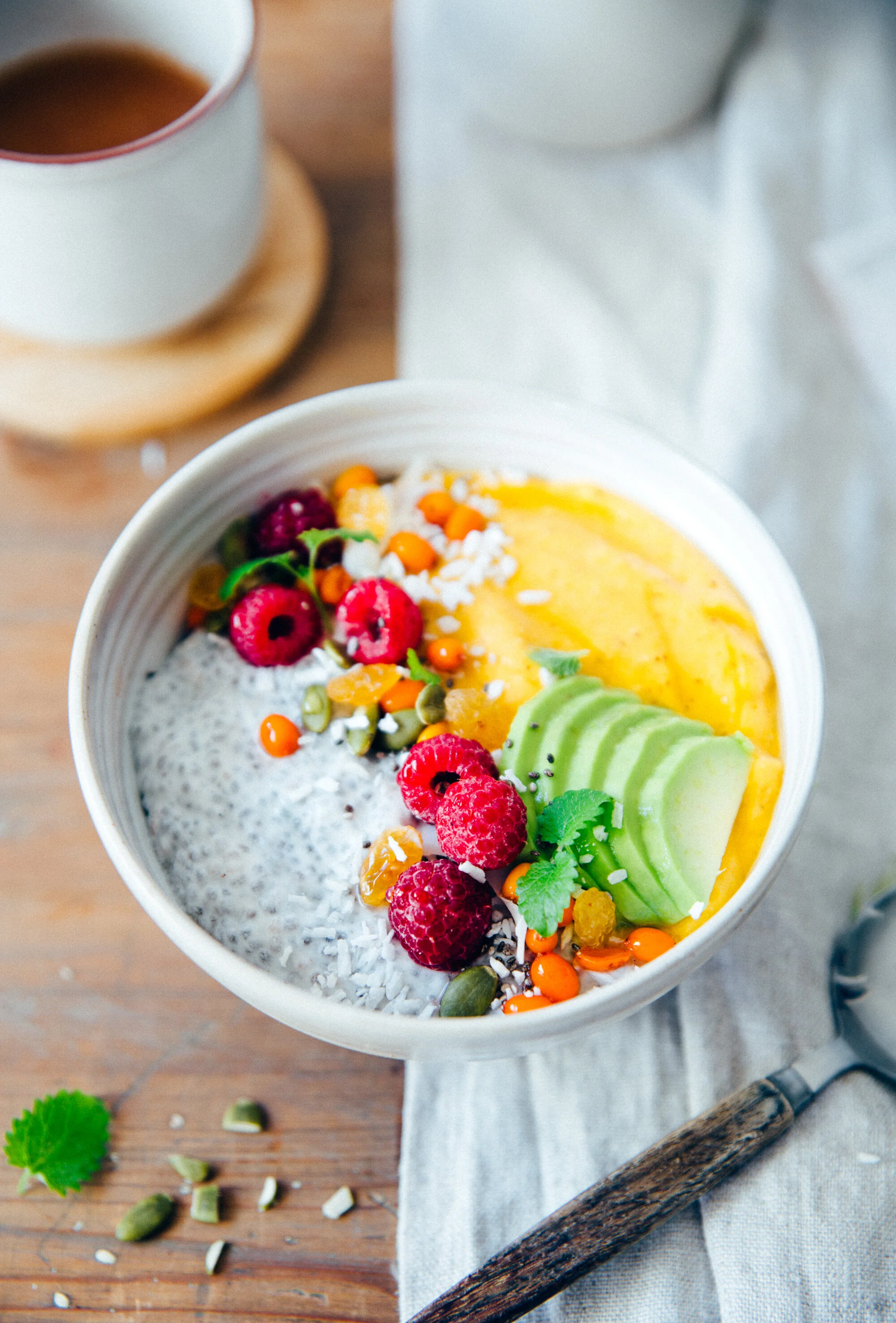 50/50 Coconut Chia & Sea Buckthorn Smoothie Bowl | v + gf