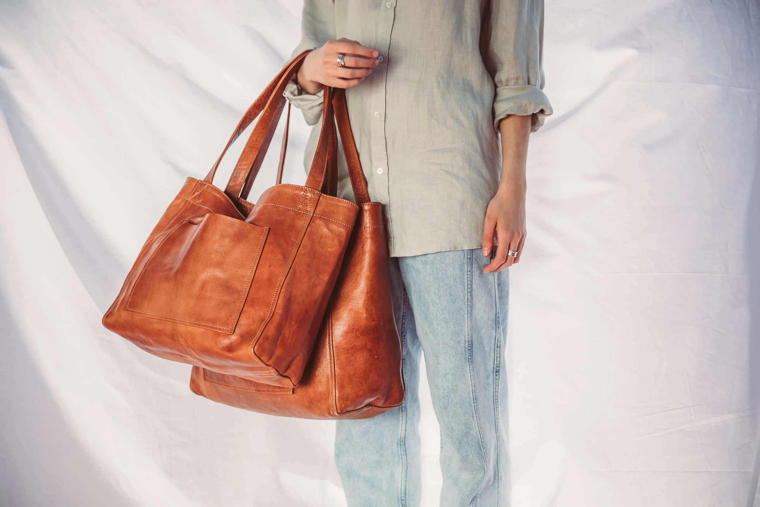 soft leather tote bag uk