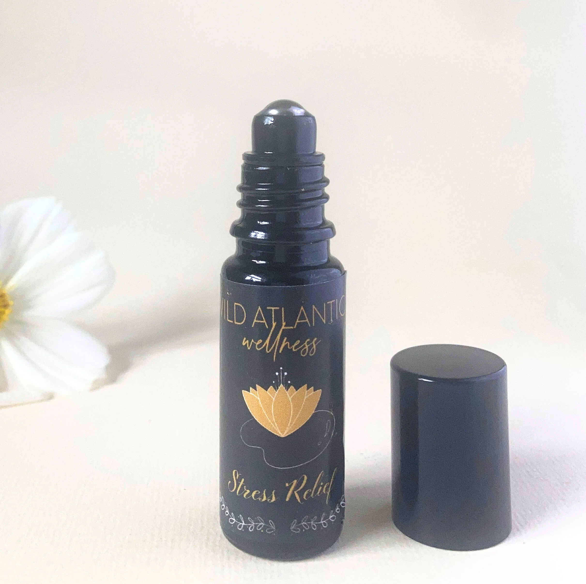 Stress and anxiety essential oil roller blend handmade in West Cork Ireland by Wild Atlantic Wellness