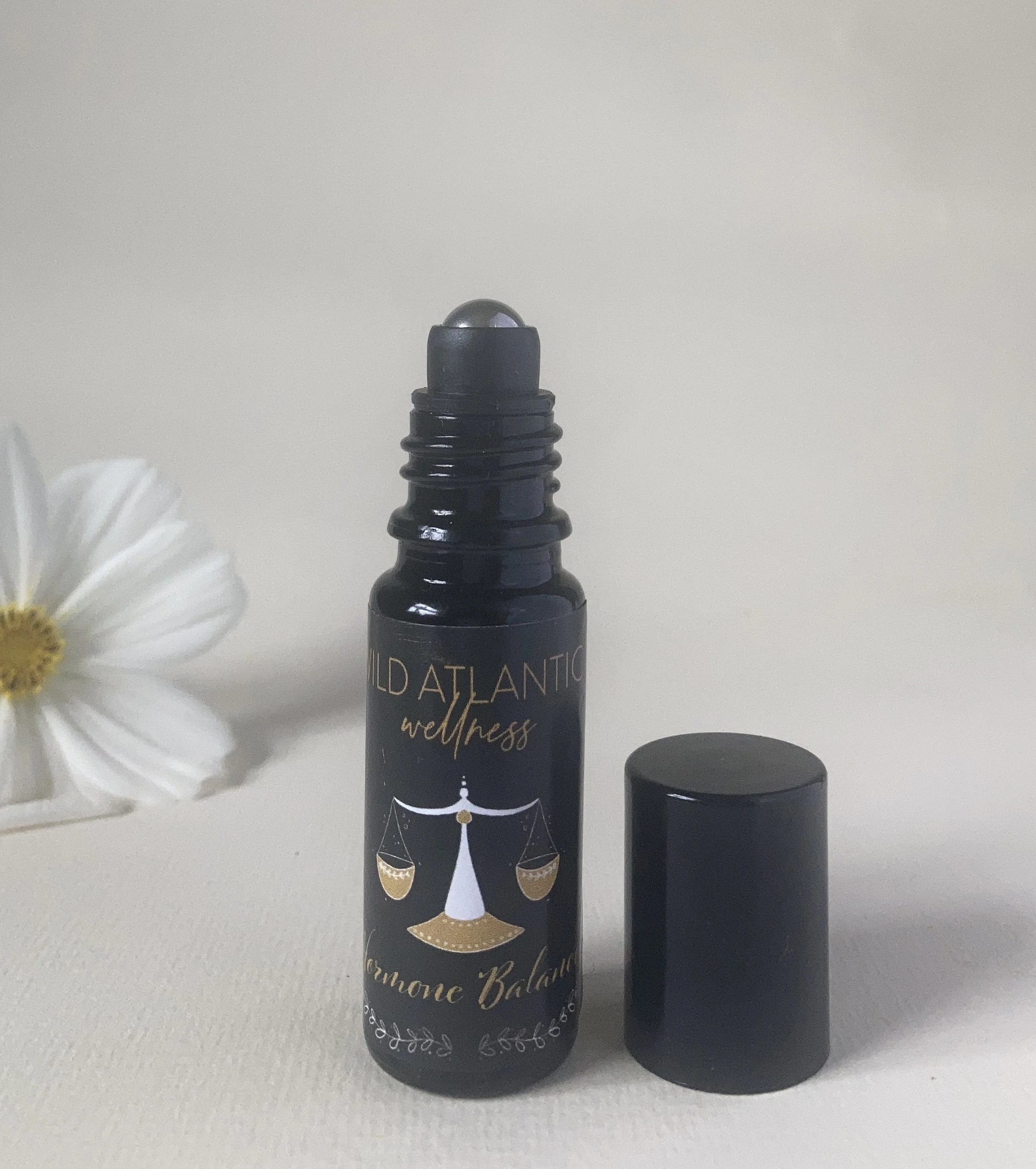 Hormone Balance essential oil roller blend by Wild Atlantic Wellness — natural aromatherapy roller for women handmade in West Cork Ireland