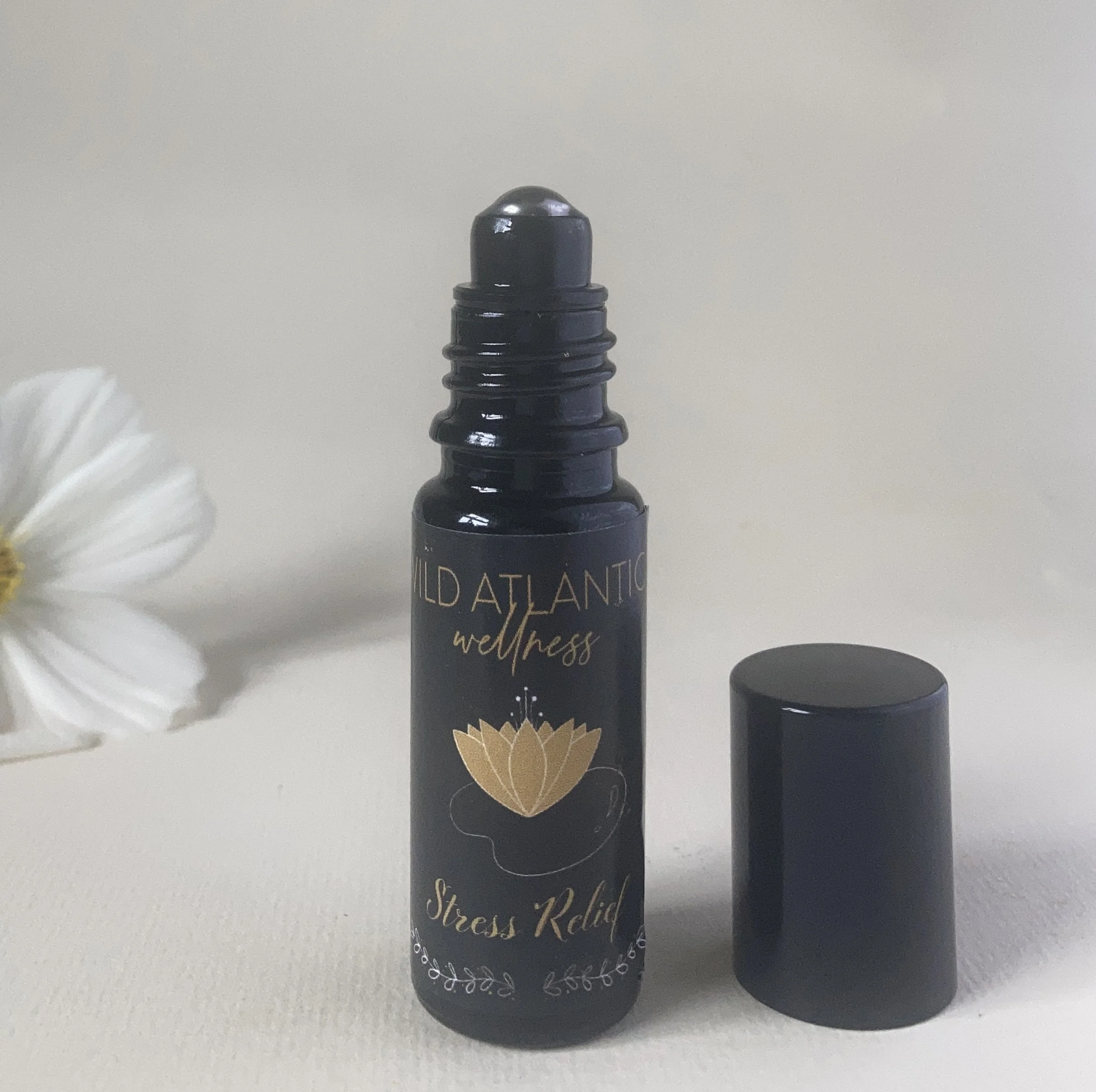 “Stress and anxiety aromatherapy roller blend for calming and grounding during busy days”