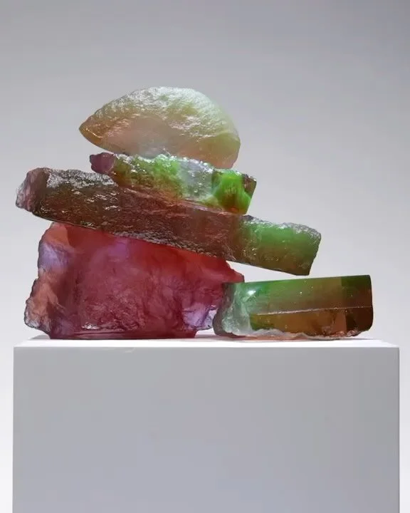 Time Rock Stack Tilted
I&rsquo;m feeling like red doesn&rsquo;t get enough attention so here is some red, which also happens to go green under our recently realised LED, it&rsquo;s like a potion. 
I was inspired by last night&rsquo;s talk and book re