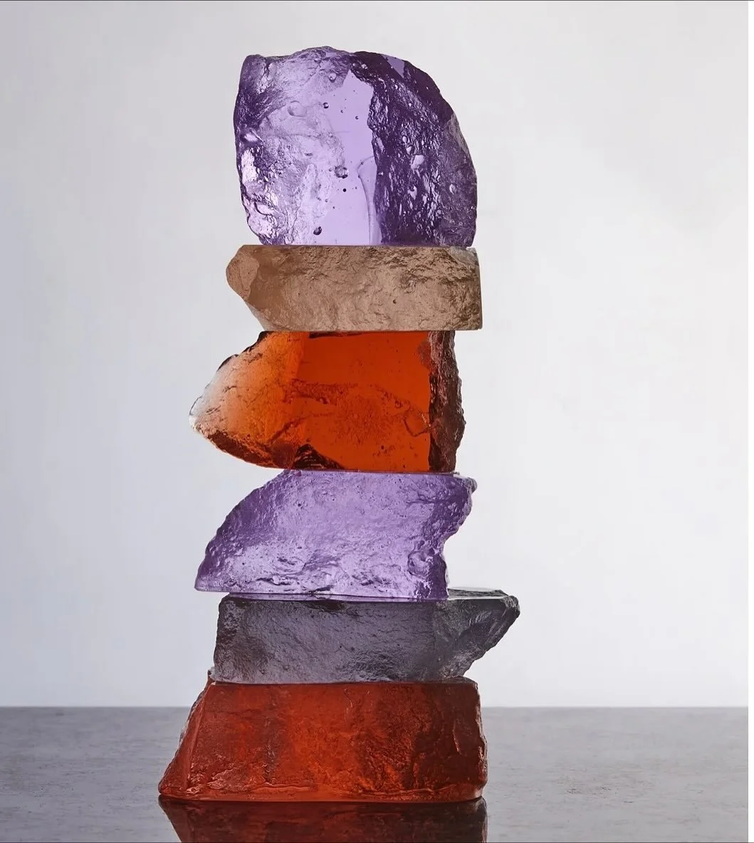 Time Rock Stack Curio

Cast Dichroic Glass
Approximately 21cm h x 10cm w x 10cm d. 

Link to shop is in my bio x

#castglass #dichroicglass #ukglass