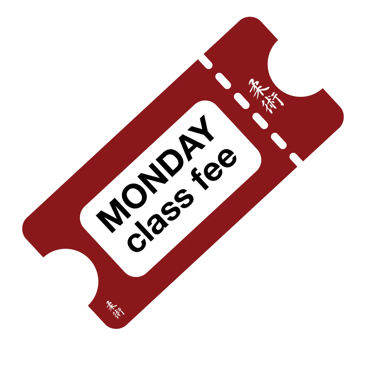 Monday class fee - valid for 6 days