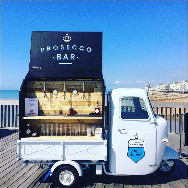 A few years ago we restored this vintage Piaggio Ape with a modular steel box, reclaimed panelling and storage for fridges on the other side. We also installed the Prosecco taps, making this the perfect arrival at weddings and festivals.
*
*
#prosecc