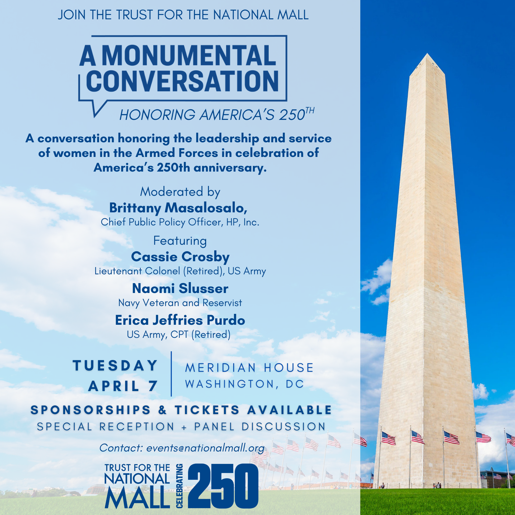 A Monumental Conversation Honoring America's 250th: Celebrating Service of Women in the Armed Forces