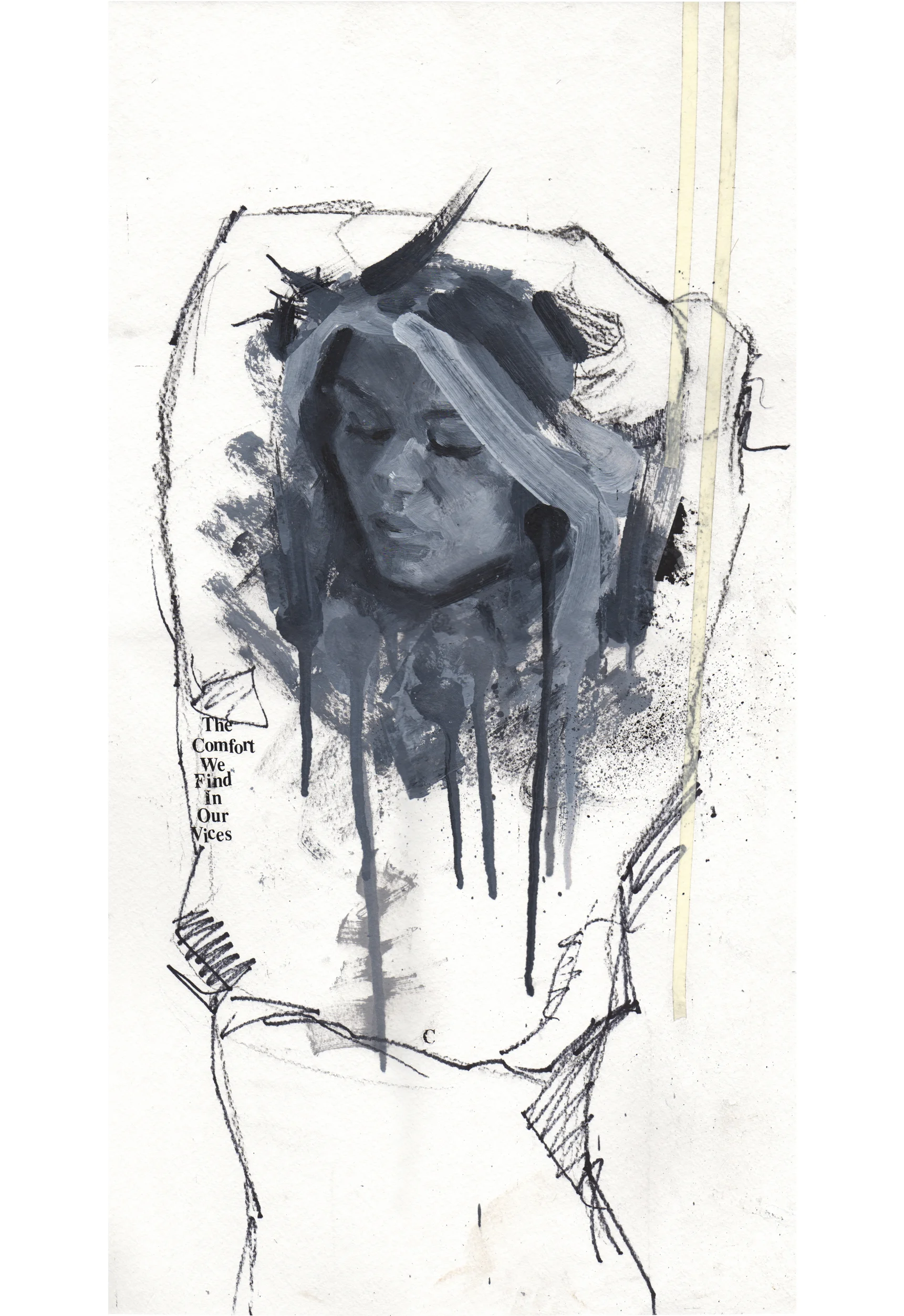 30cm by 50cm Oil on paper 2015 Available