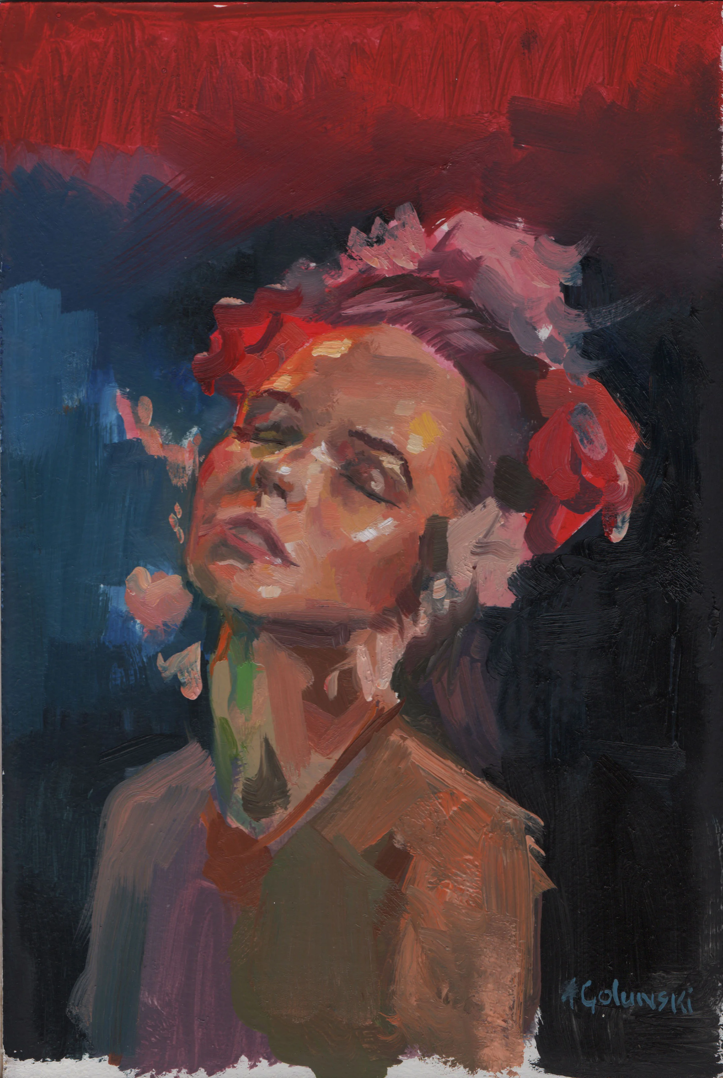 20cm by 30cm Oil on panel 2017 Available