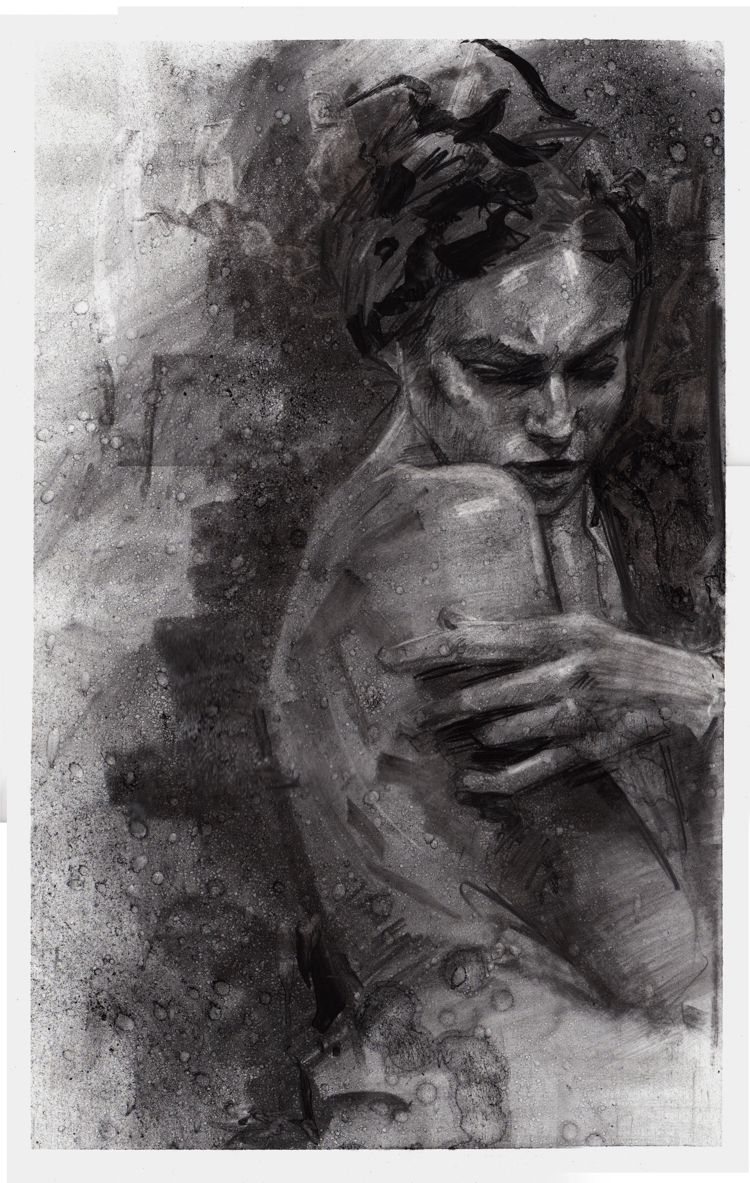 36cm by 56cm Charcoal on Bristol board 2016 Available