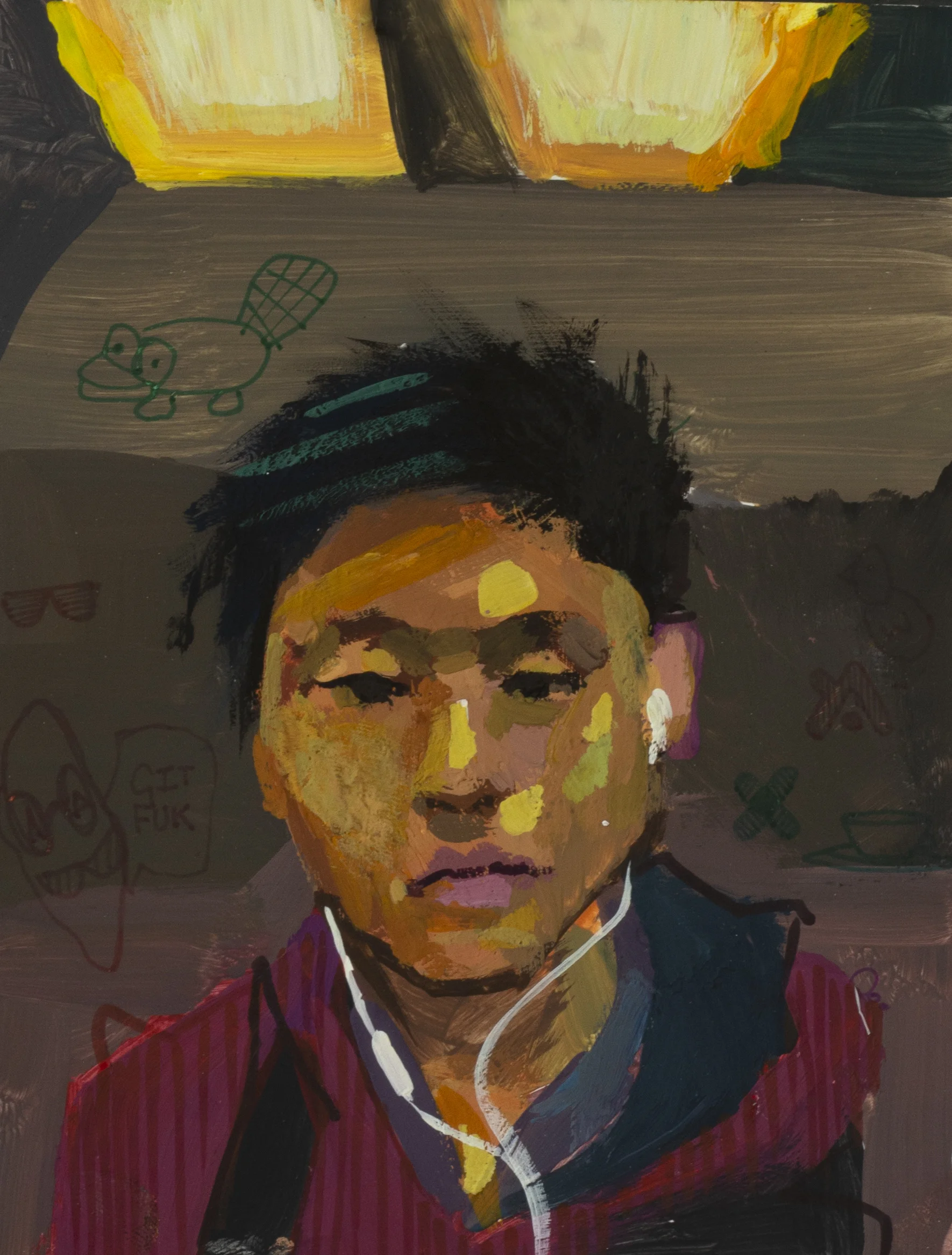 4” by 5” Gouache on yupo paper 2019 Available