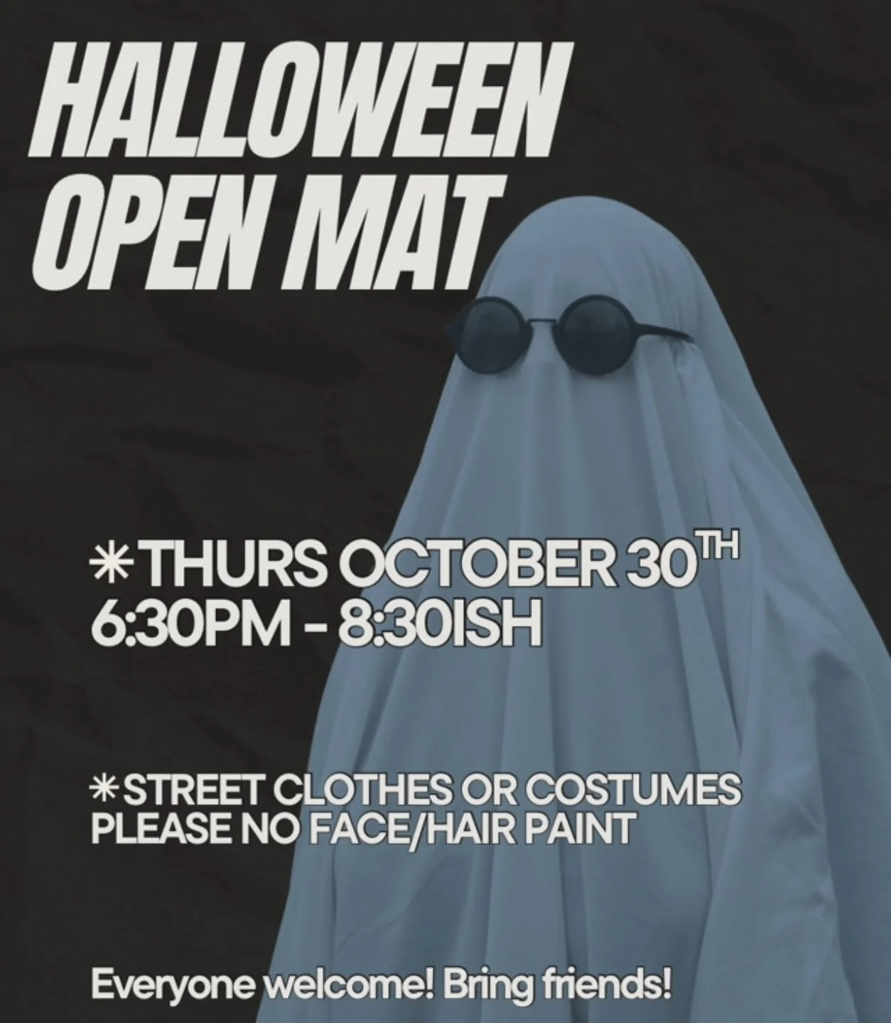 So let's have some fun! Don't wear anything you don't mind if it rips or tears, we will have some snacks and drinks feel free to bring snacks to share as well. Everybody is welcome to bring friends family and ghosts 👻