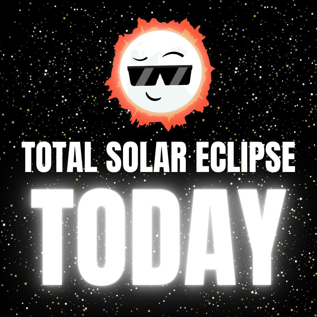 The countdown is over, people! Today is the day we will see the Total Solar Eclipse in Tyler, Texas! Eclipse begins at Noon, and Totality begins at 1:43 p.m.! We hope you have your safe solar eclipse viewing glasses on hand, as well as a plan to view