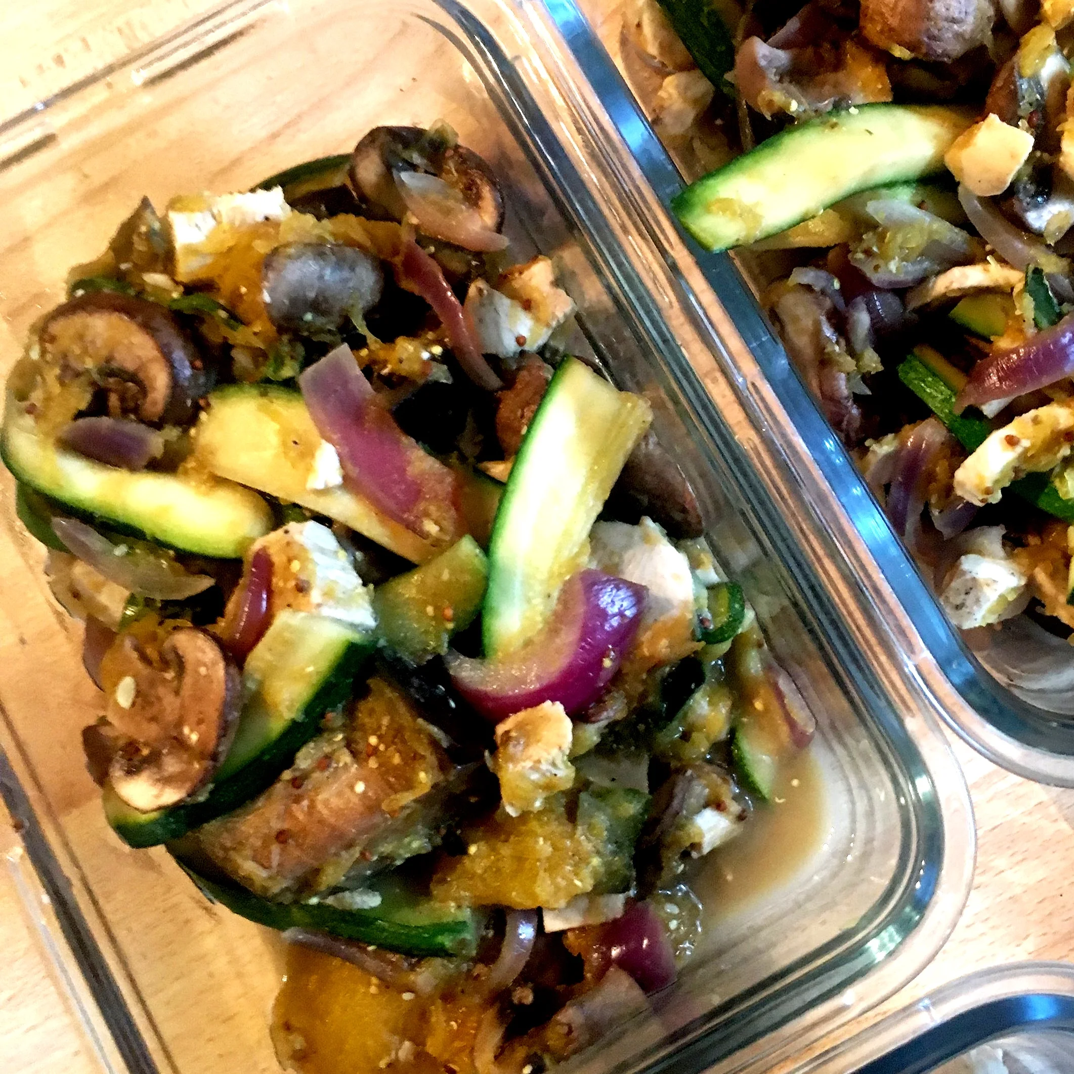 MEAL PREP: Creamy mustard vegetable pasta with chicken