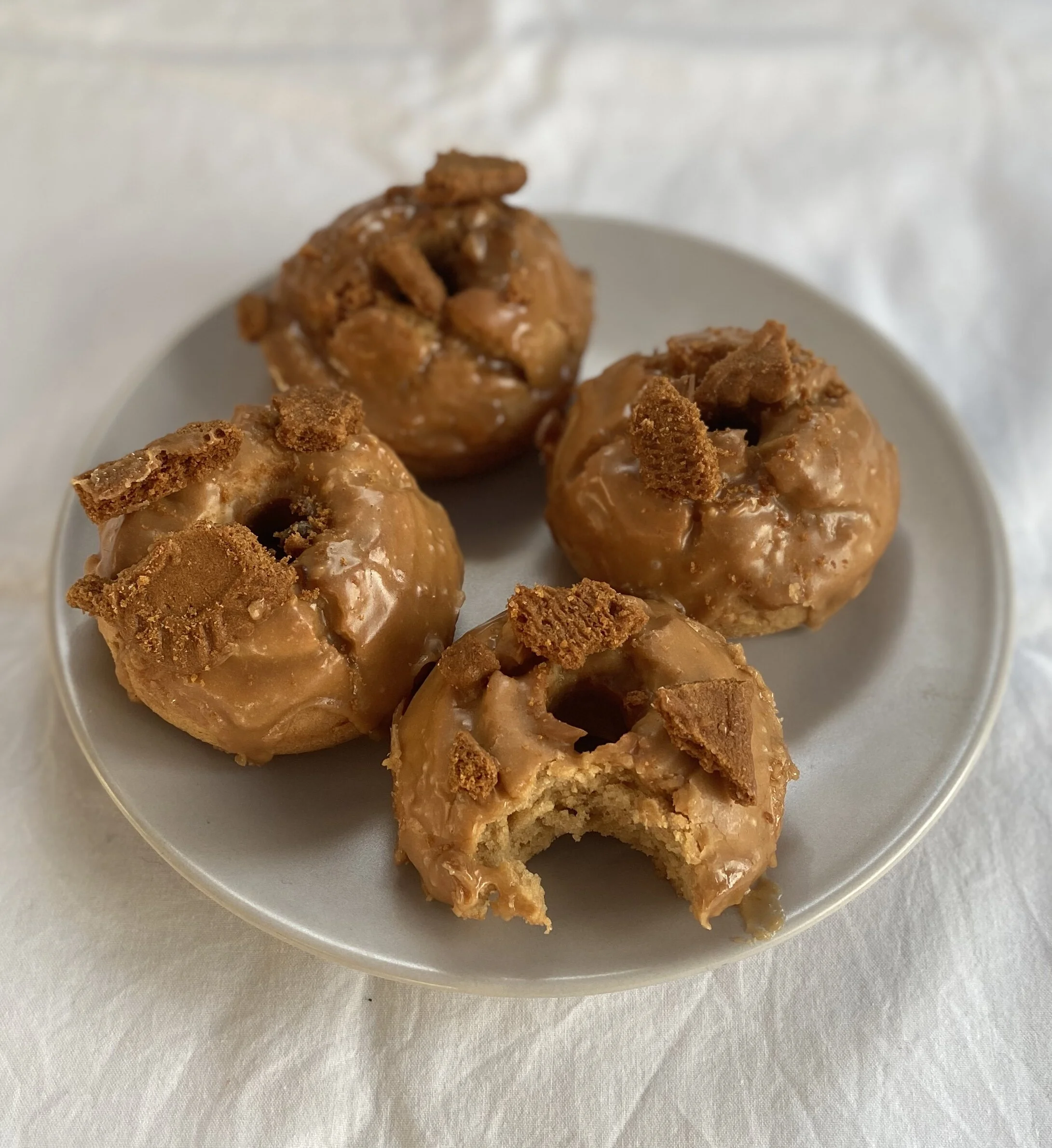 Easy baked Lotus Biscoff doughnuts