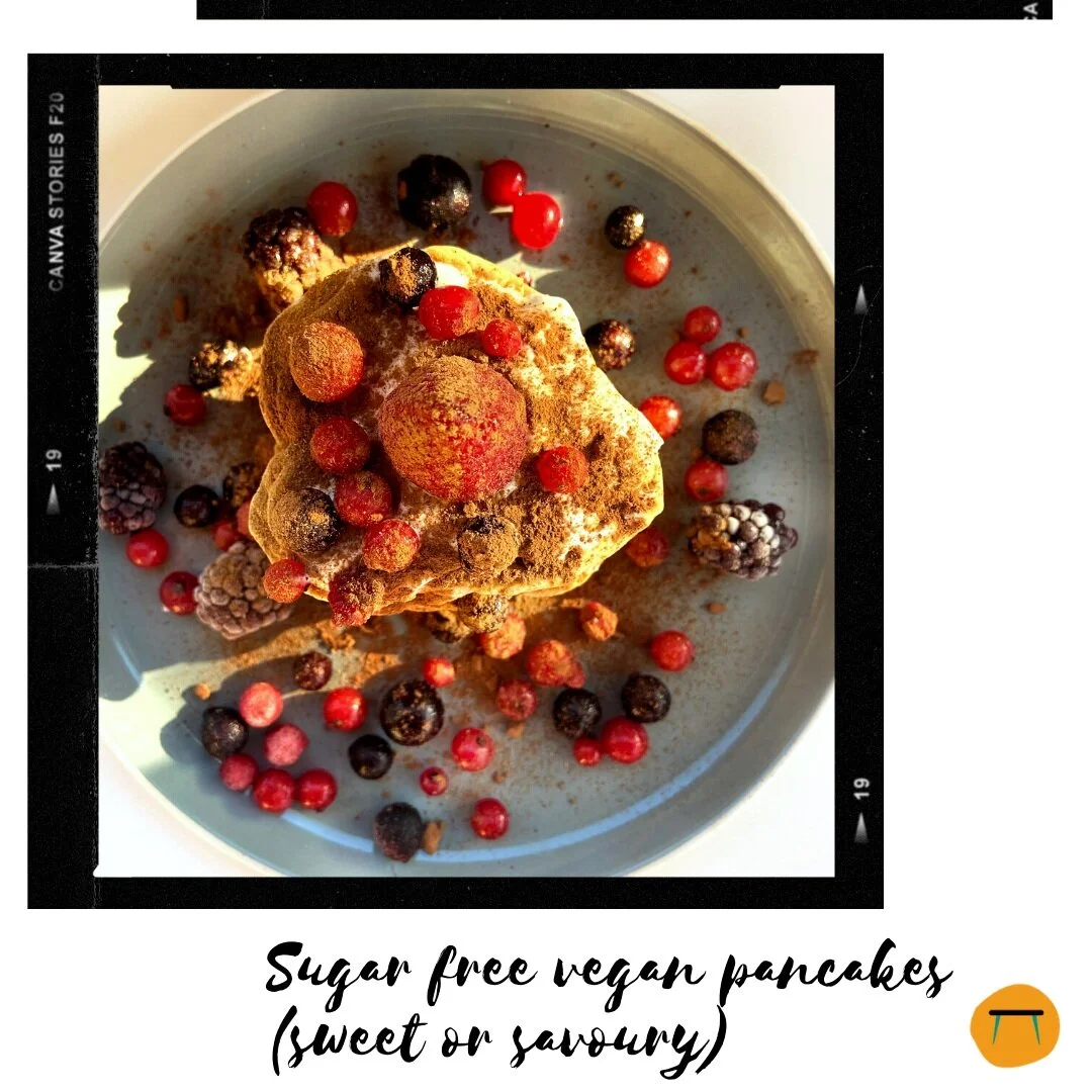 Sugar Free vegan pancakes (Sweet or Savoury)