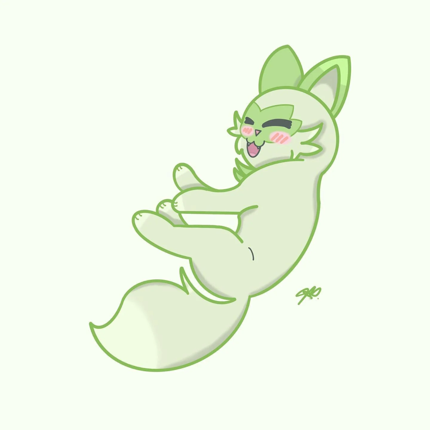 sprigatito 💚

one of the three new starters revealed today for #pokemonday! they&rsquo;re my absolute favorite&mdash;who&rsquo;s yours? 💚💚
&bull;
&bull;
&bull;
&bull;
#pokemon #pokemonart #pokemondoodle #pokemondrawing #pokemonfanart  #pokemoncomm