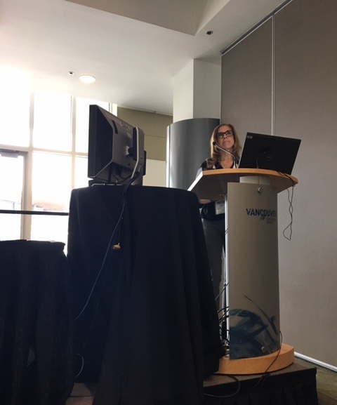 STRIVEBC member Laurie Smith presenting on women's experiences with HPV testing in the FOCAL trail.