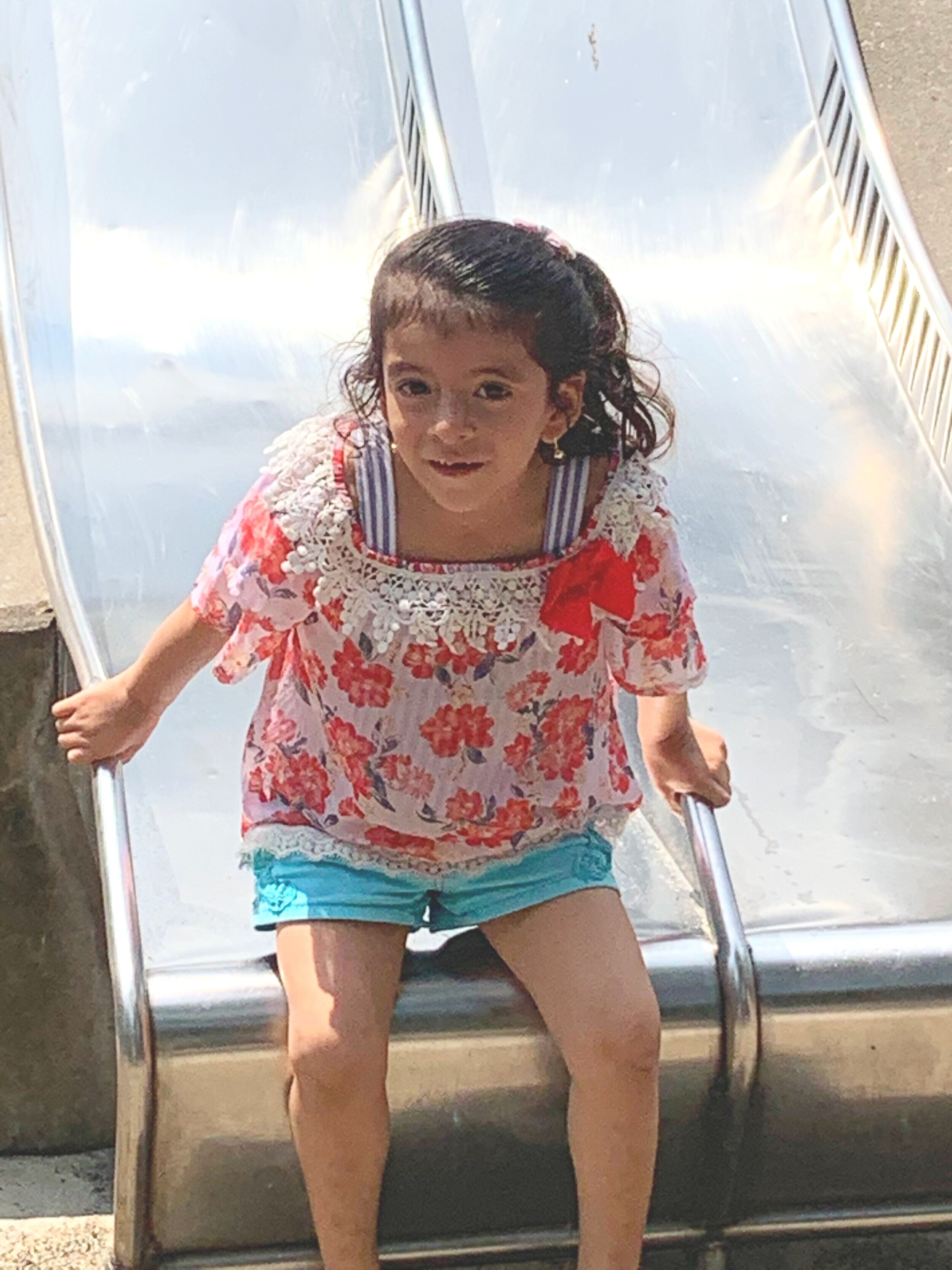 girl on slide 