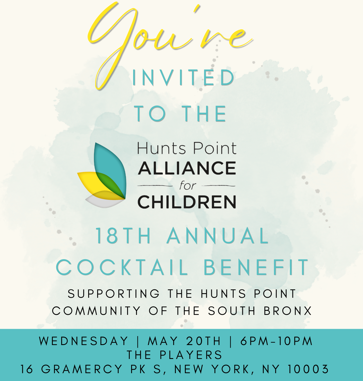 18th Annual Cocktail Benefit Flyer