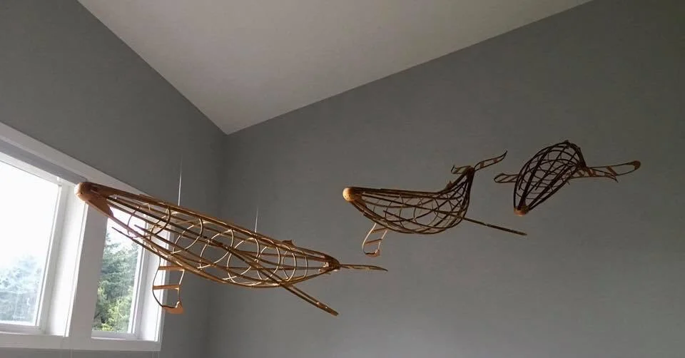 Humpback Whales | Oregon White Oak, Reclaimed Fir, Sinew