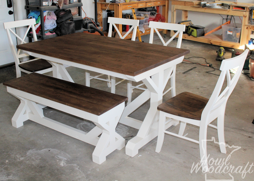 Custom Built Farmhouse Benches Made Locally In Minnesota Howl Woodcraft Llc Custom Built Farmhouse Benches Made, Bench For Farmhouse Table